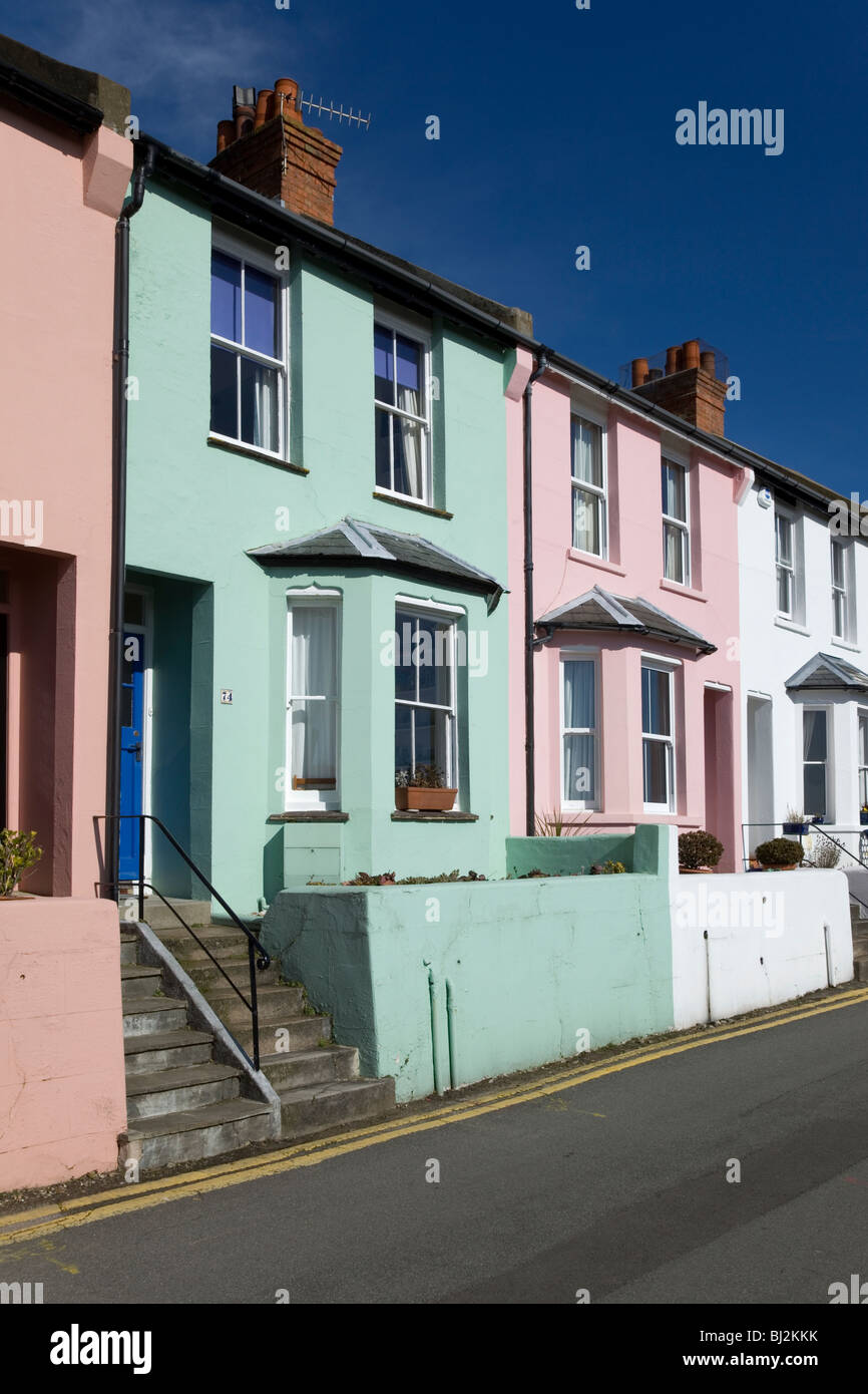 colourful houses in Hythe,Kent Stock Photo Alamy