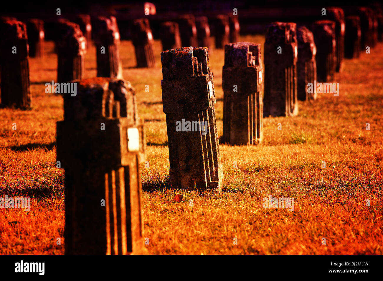 graveyard in crespi d'adda, unesco place in italy Stock Photo
