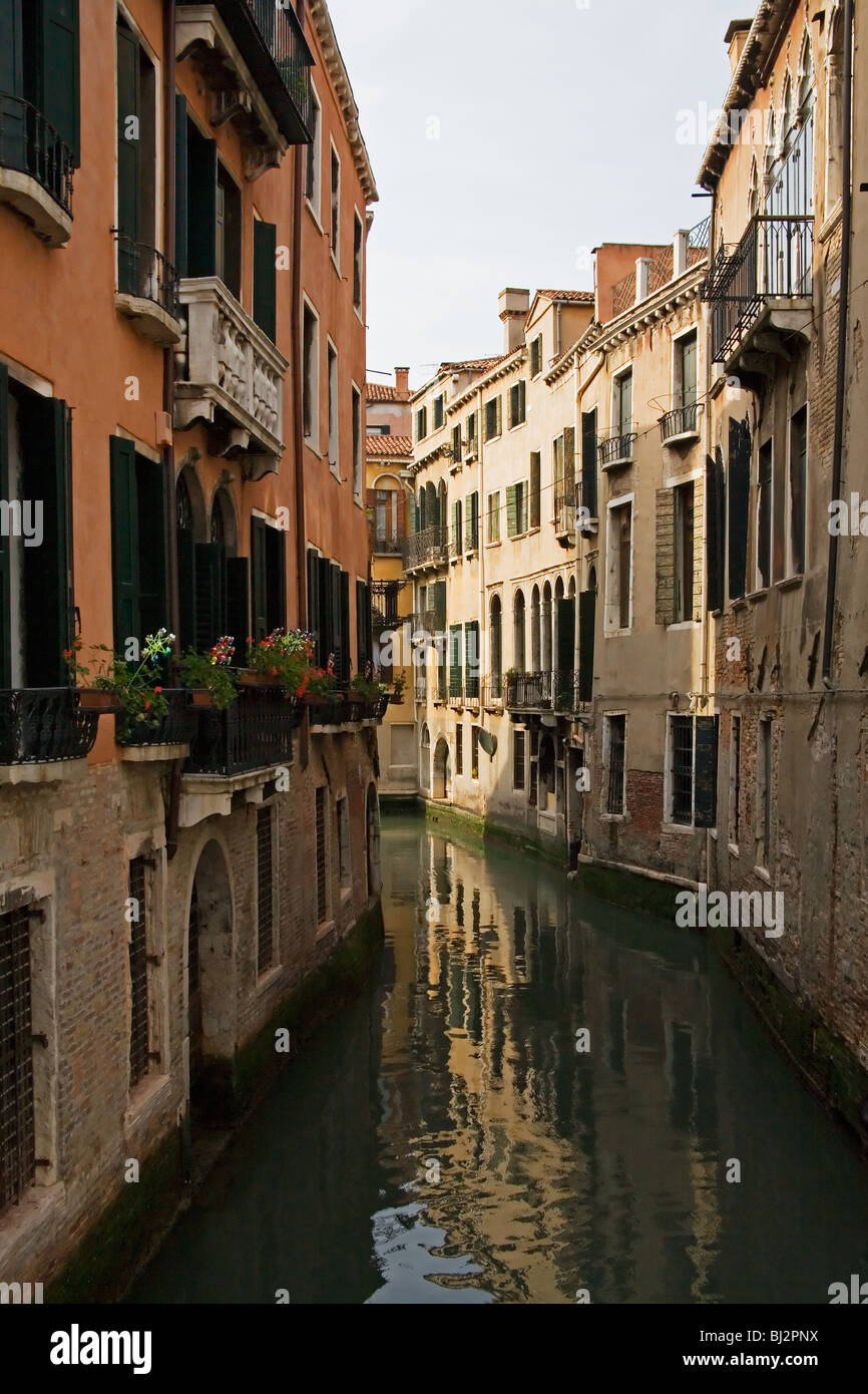 One of many canals with typical Venusian architecture in Venice Italy Stock Photo