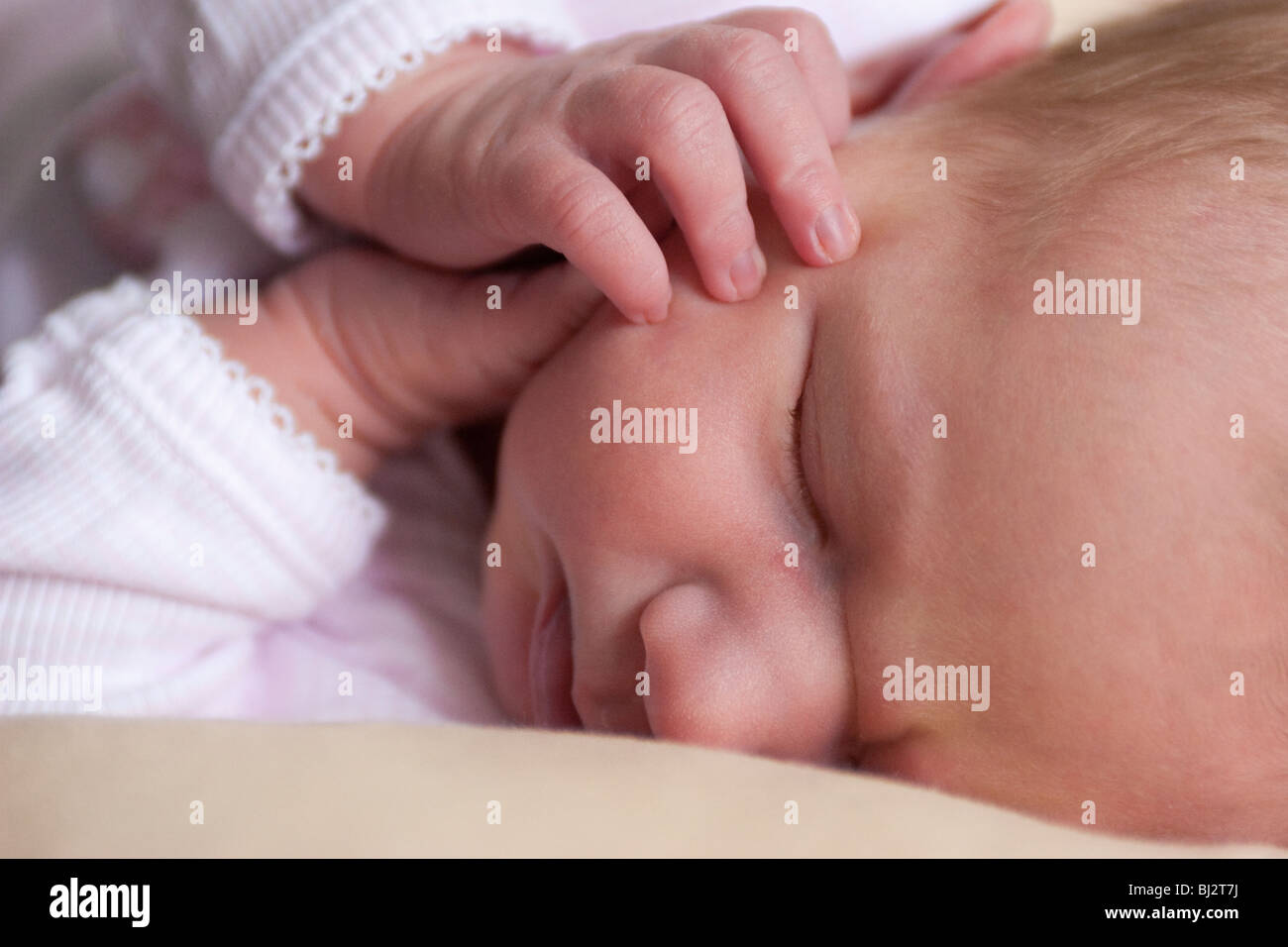Baby girl sleeping hi-res stock photography and images - Alamy