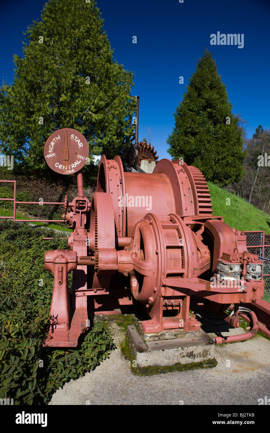 Mining equipment from the North Star Central Mine Company, Grass Valley, California, United States of America Stock Photo
