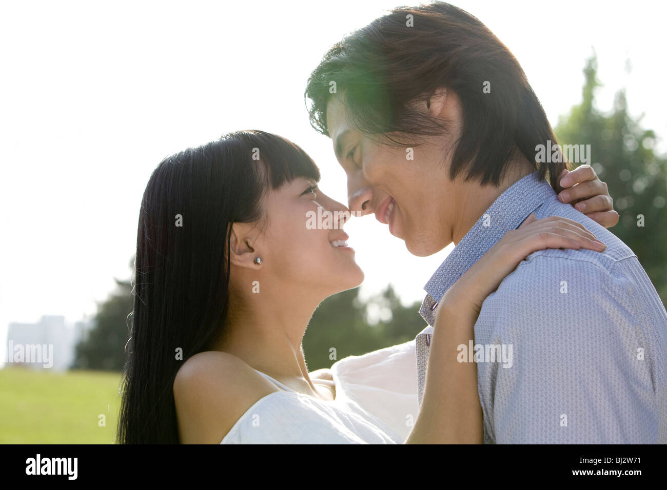 Young asian couple kissing other hi-res stock photography and images ...