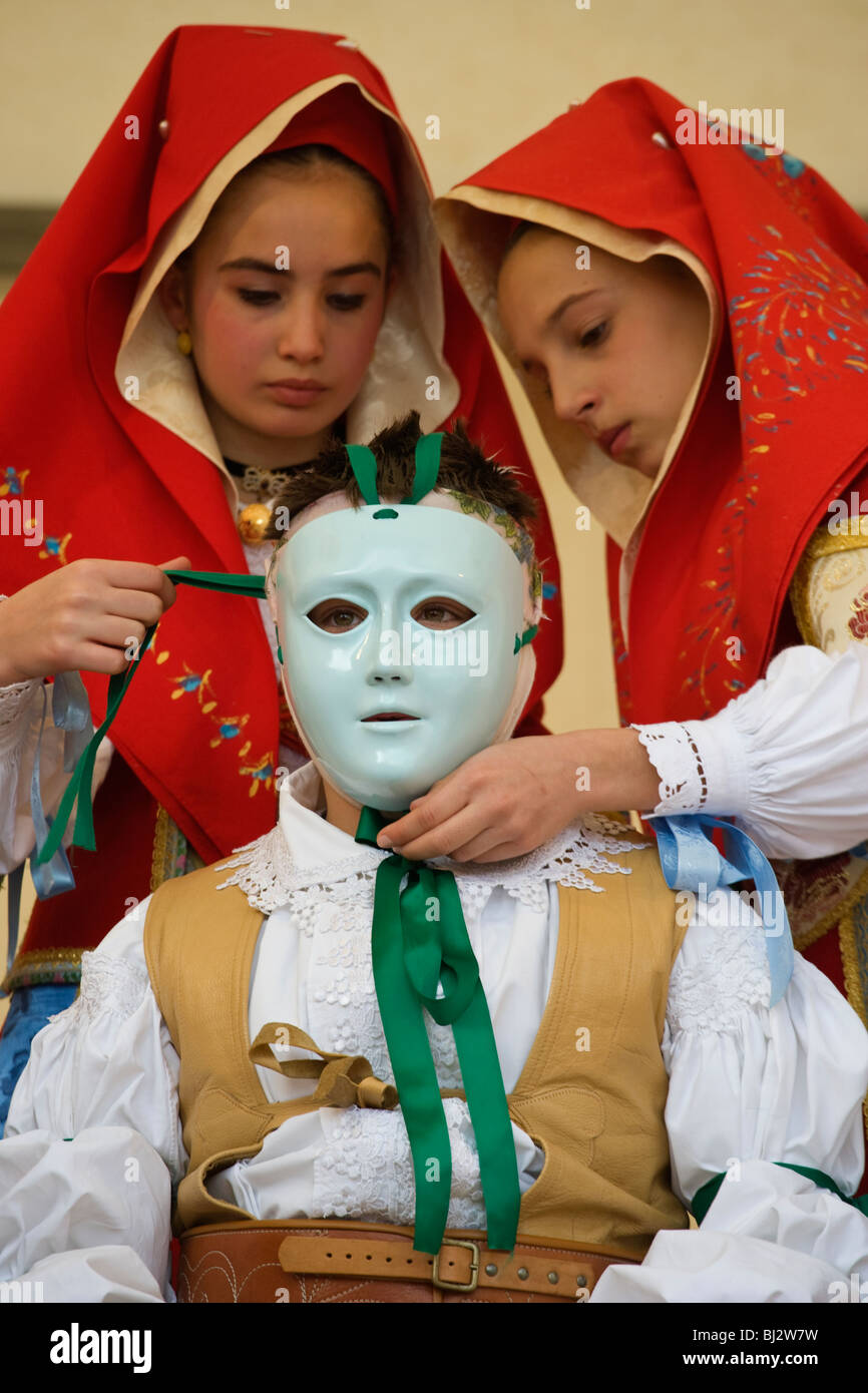 Horse Sartiglia Italy Sardinia tradition festival Stock Photo