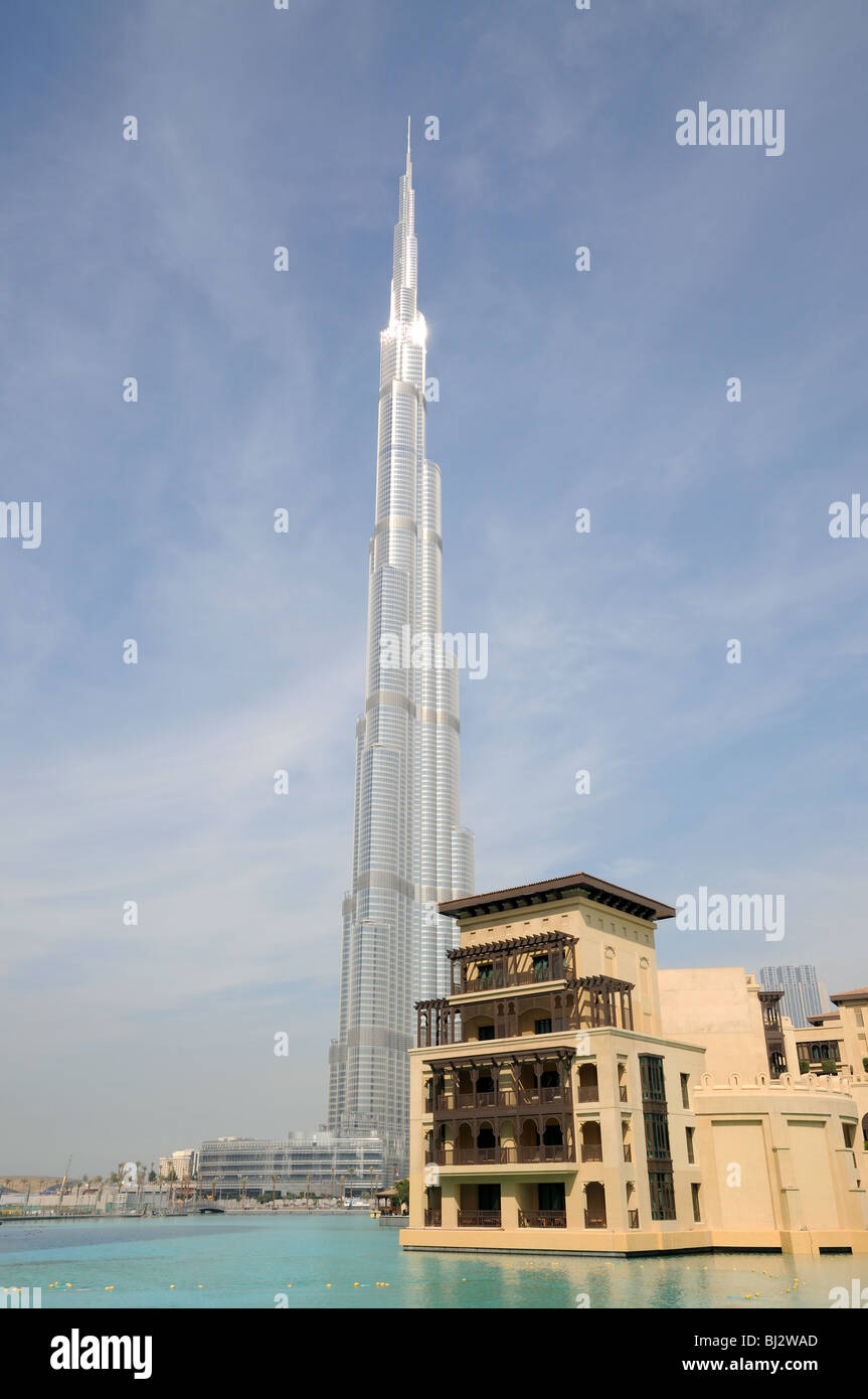 Highest Skyscraper in the World - Burj Dubai (Burj Khalifa), Dubai United Arab Emirates Stock Photo