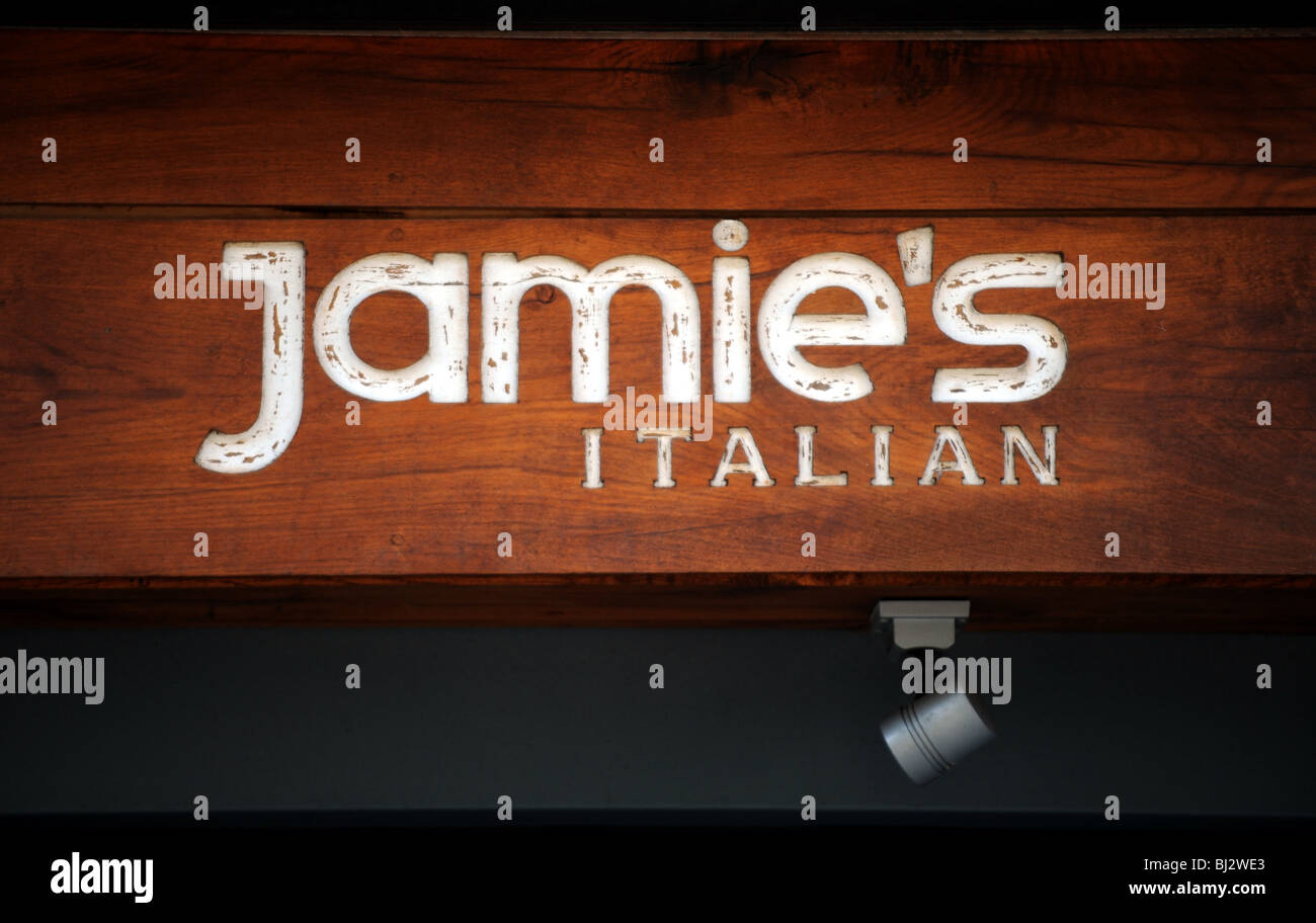 Jamie's Italian restaurant in Brighton UK owned by celebrity chef Jamie Oliver Stock Photo