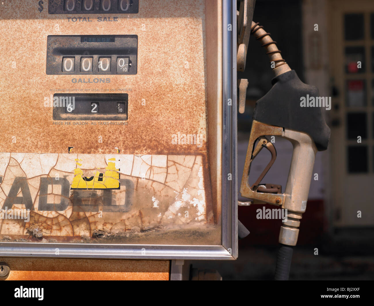 Abandoned Gas Pump Stock Photo
