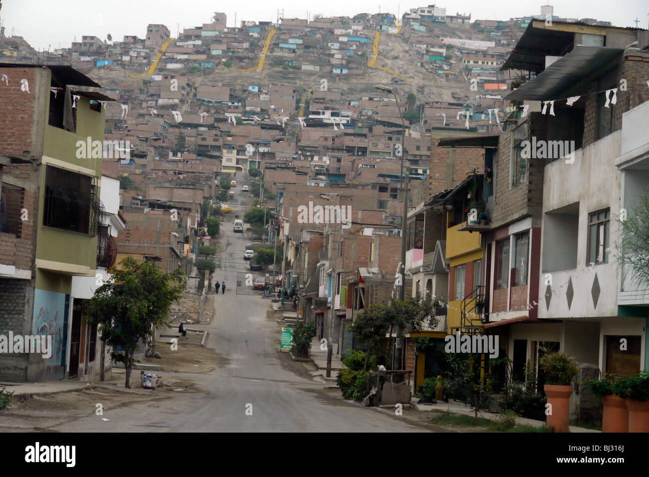 PERU Street scene in Pamplona Alta, Lima. photo (C) Sean Sprague 2009 Stock Photo