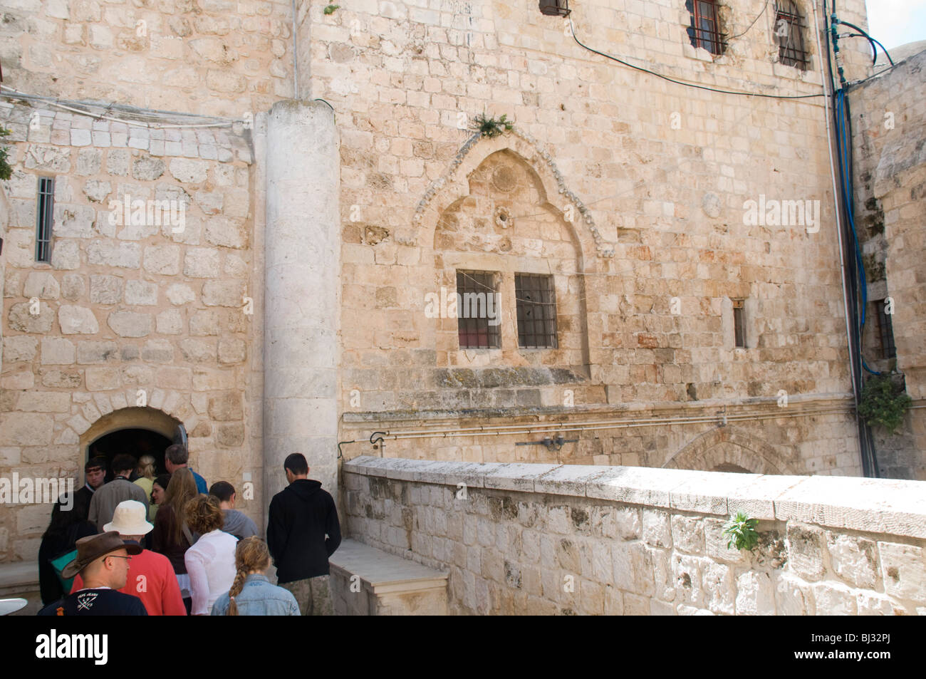 Israel, Jerusalem, Mount Zion, Entrance to the Room of the Last Supper (Coenaculum) Stock Photo