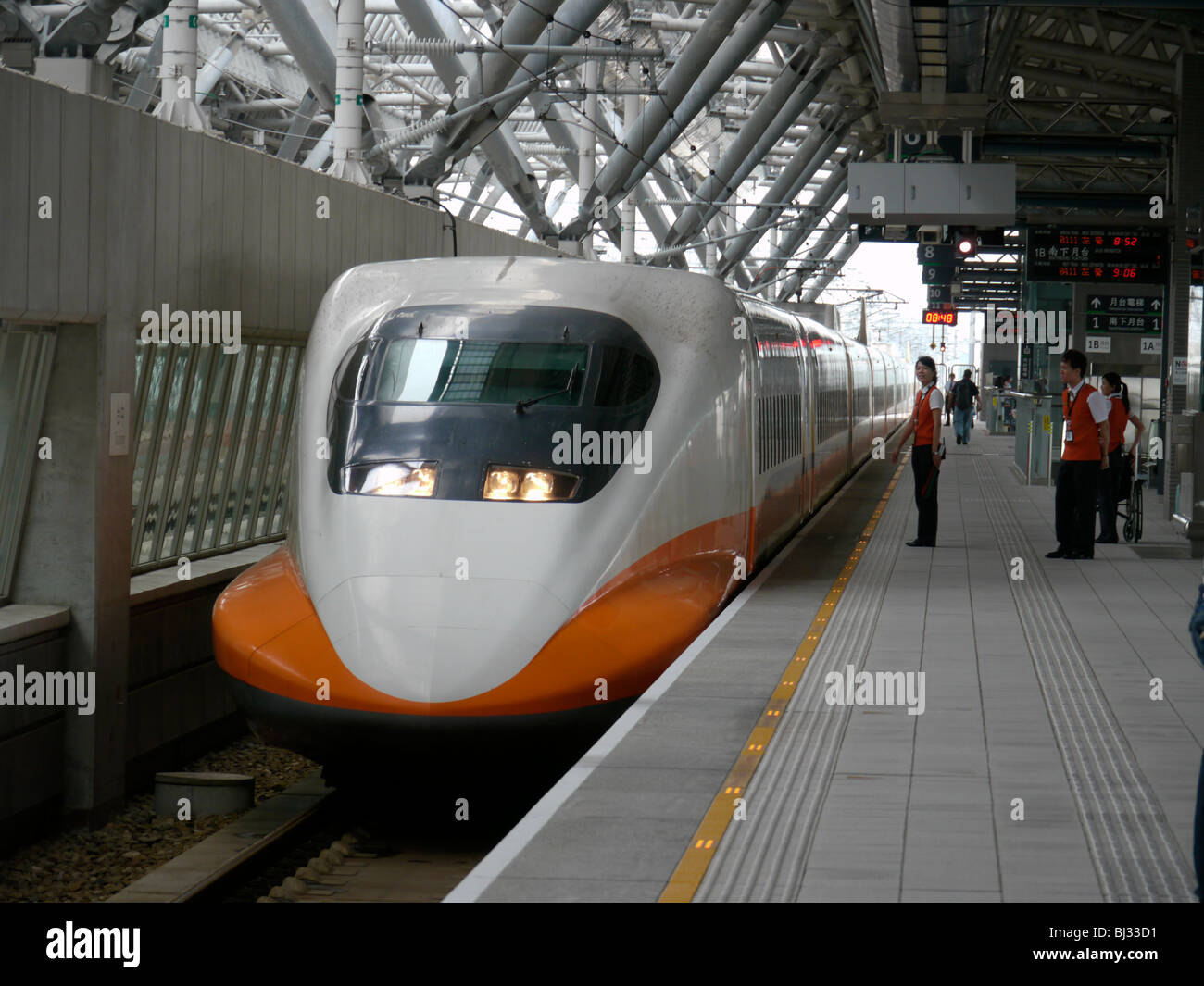 TAIWAN Bullet train arriving at Taichung. photo by Sean Sprague Stock