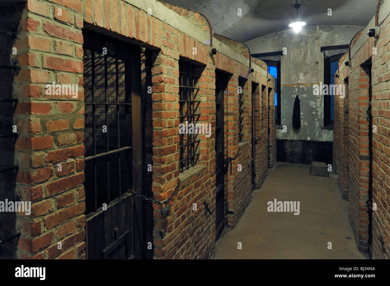 Prison cells at the Fort Breendonk, Second World War Two concentration camp in Belgium Stock Photo