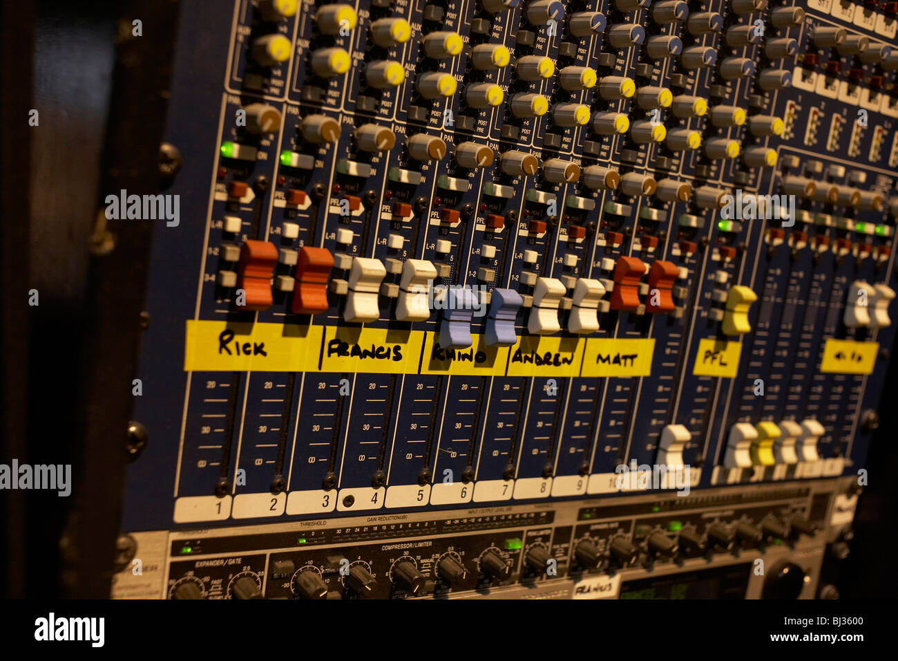 Stage digital sound equipment belonging to the rock band Status Quo is