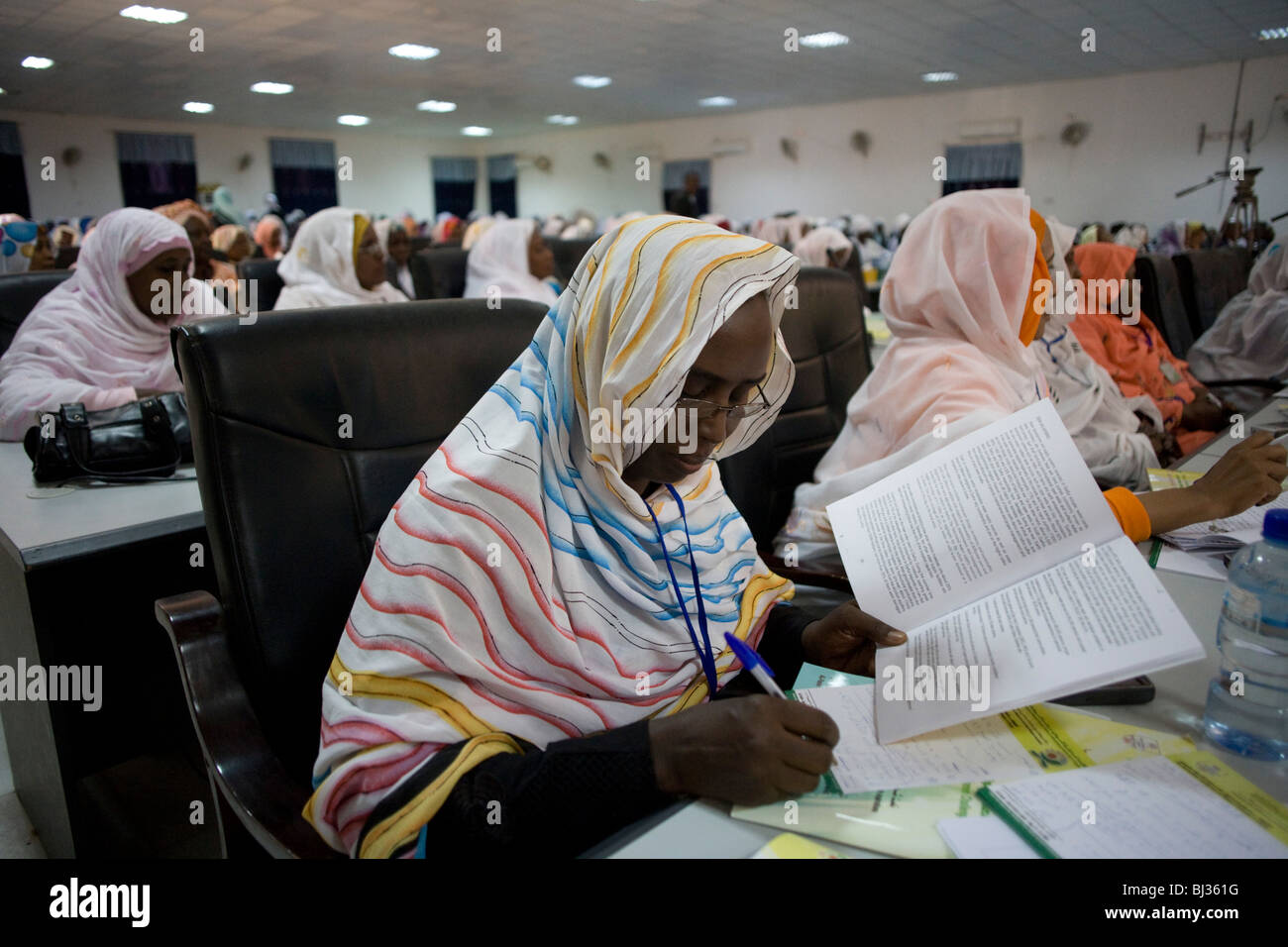 Ladies attending the first-ever international Conference on Womens' Challenge in Darfur Stock Photo