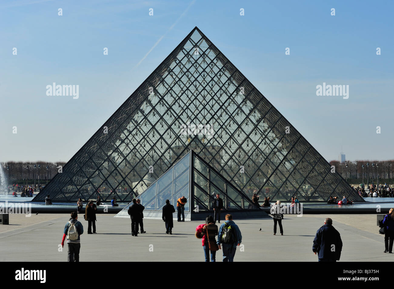 The Pyramid, Le Louvre, Paris, France Stock Photo
