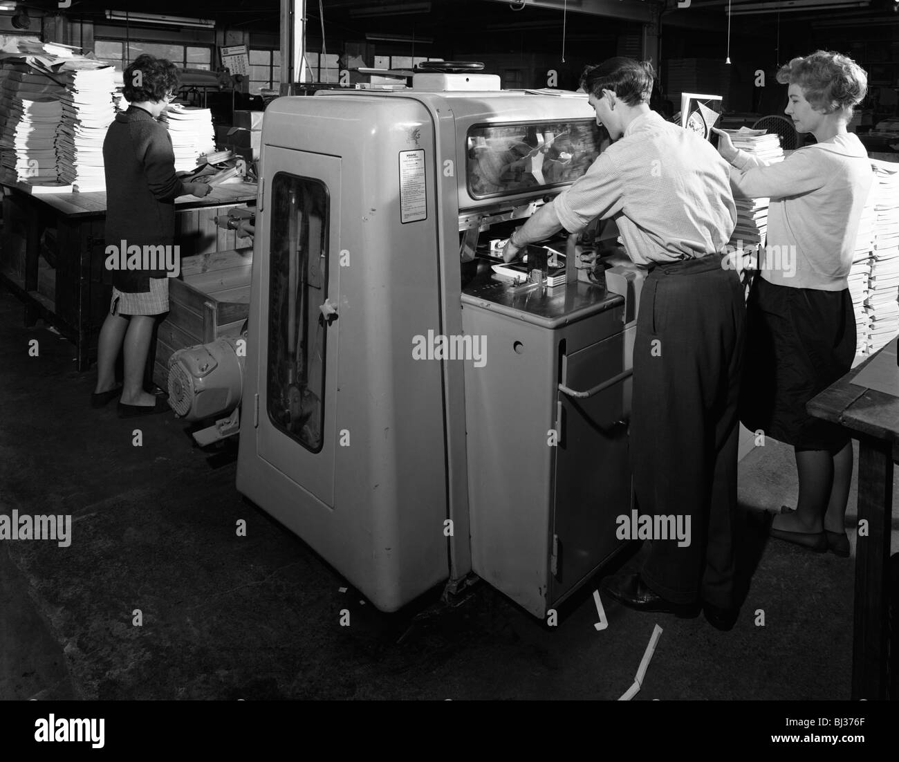 Workers at a printing company, Mexborough, South Yorkshire, 1959