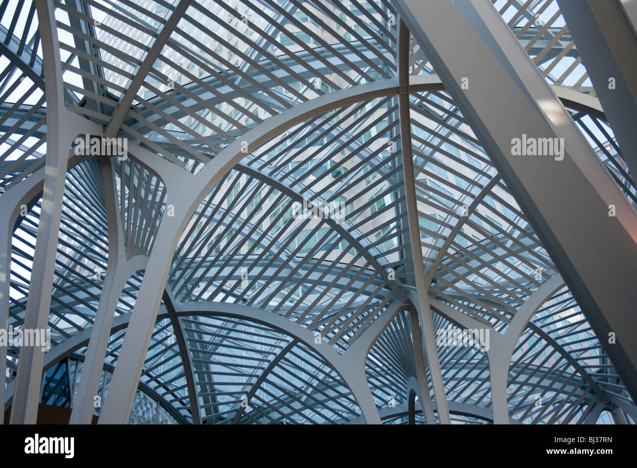 The famous arch support structure inside brookfield place (previously bce place) during the day Stock Photo
