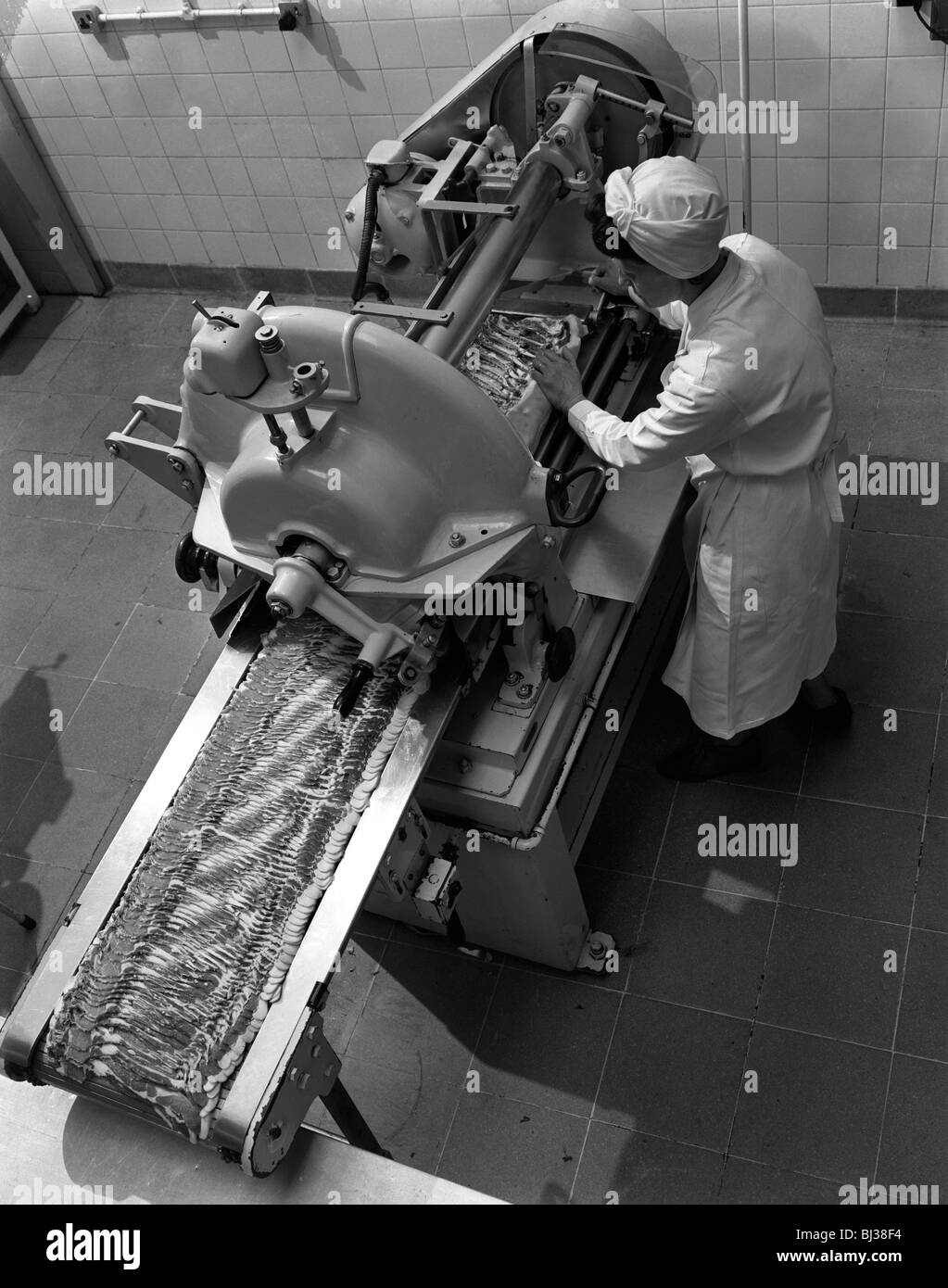 Bacon slicing machine, Danish Bacon Company, Selby, North Yorkshire