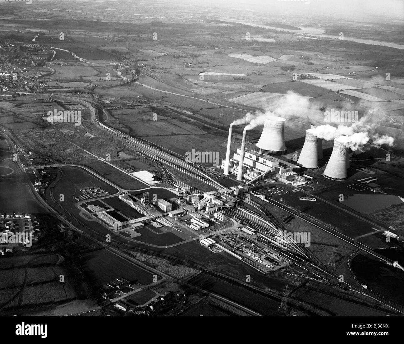 Lea Hall Colliery and Rugeley A Power Station, Staffordshire, 1963.  Artist: Michael Walters Stock Photo
