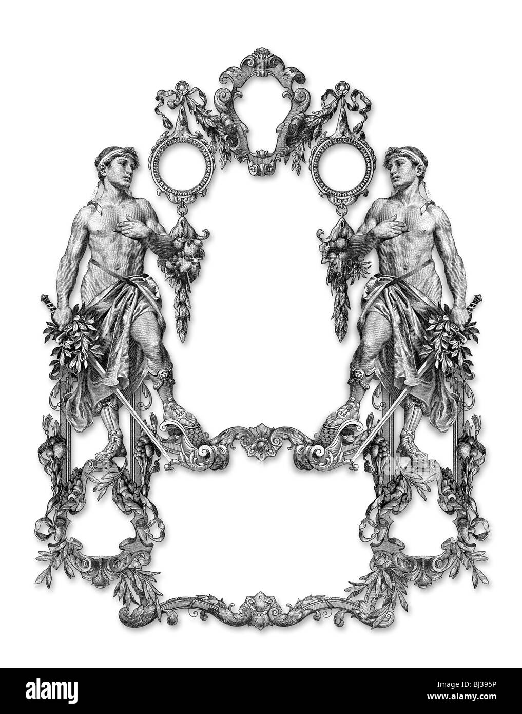 Two Frame Man Victorian frame vintage illustration man Black and White Stock Photos ...