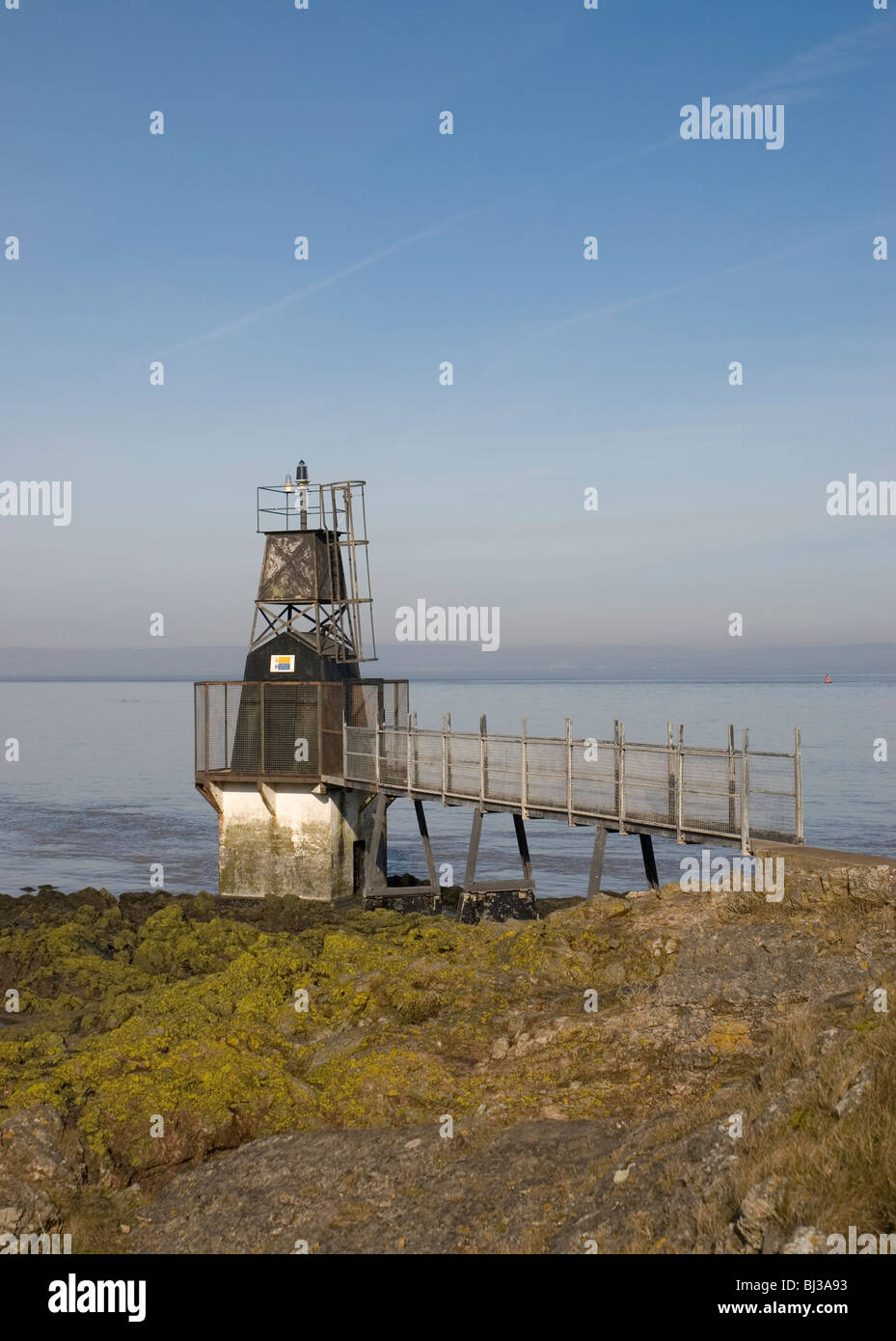 Battery Point lighthouse, Portishead, Somerset, England Stock Photo Alamy