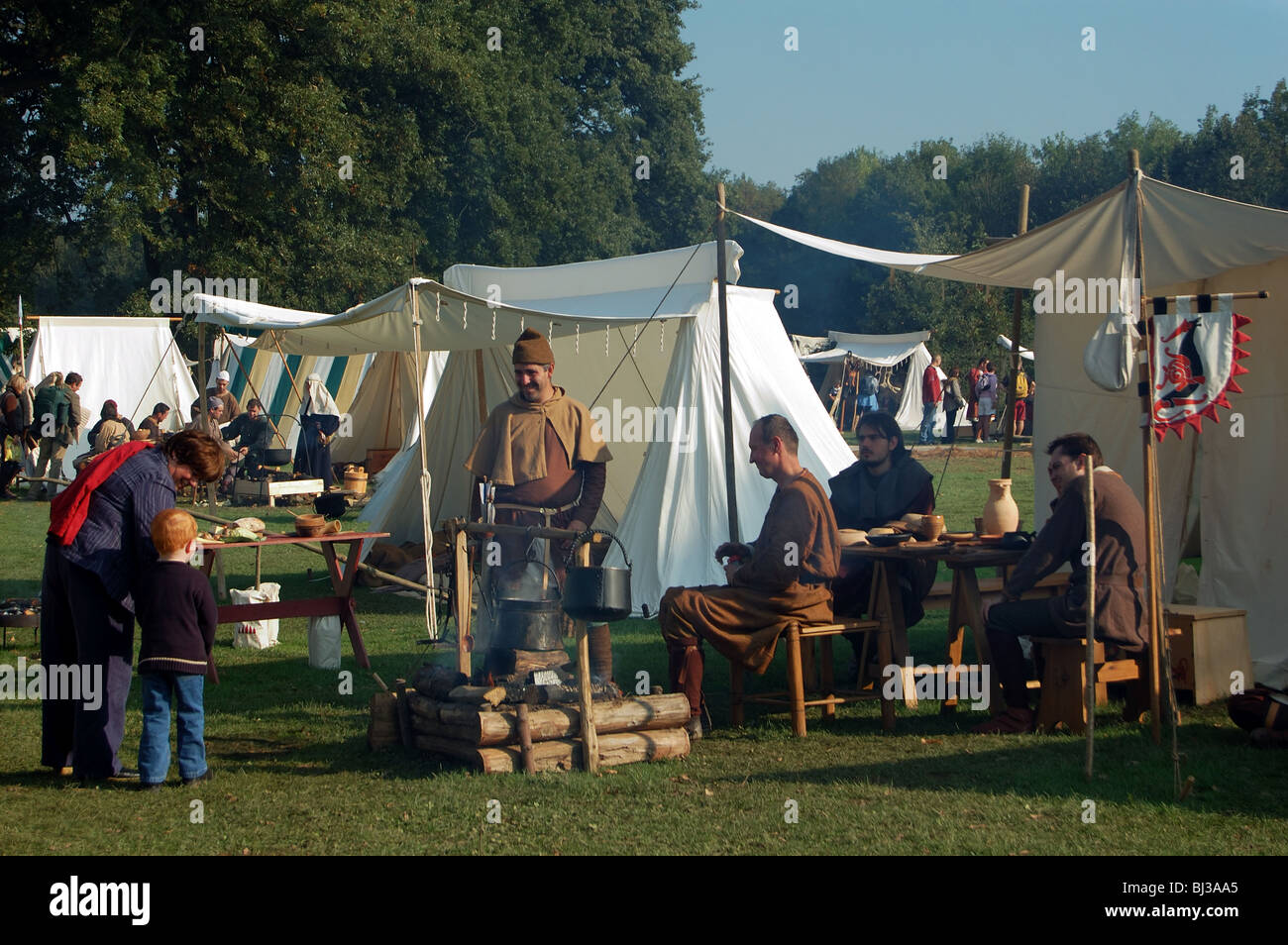 Medieval Camp Fire Stock Photo - Alamy