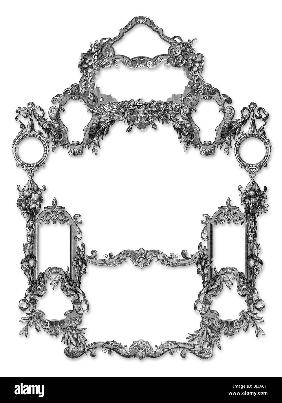 Old Victorian Frame on a White background Stock Photo - Alamy