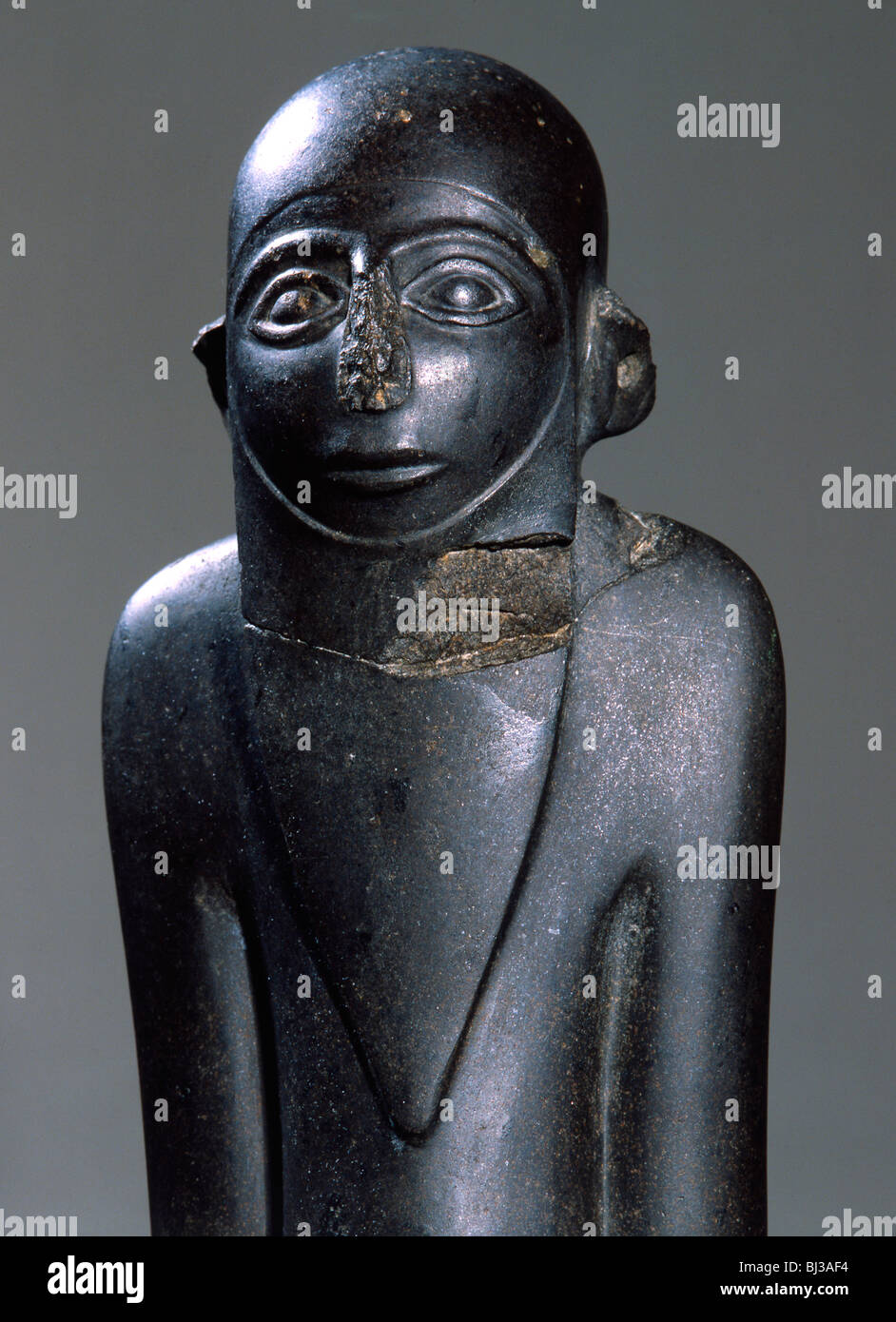 Basalt statuette known as 'MacGregor Man', Ancient Egyptian, predynastic period, c3250 BC. Artist: Werner Forman Stock Photo