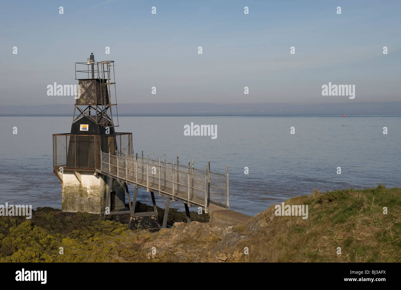 Battery Point lighthouse, Portishead, Somerset, England Stock Photo Alamy