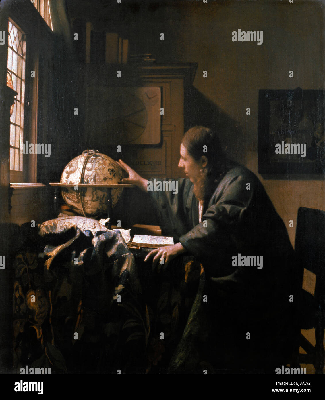 'The Astronomer', painting by Jan Vermeer, 1668. Artist: Werner Forman Stock Photo