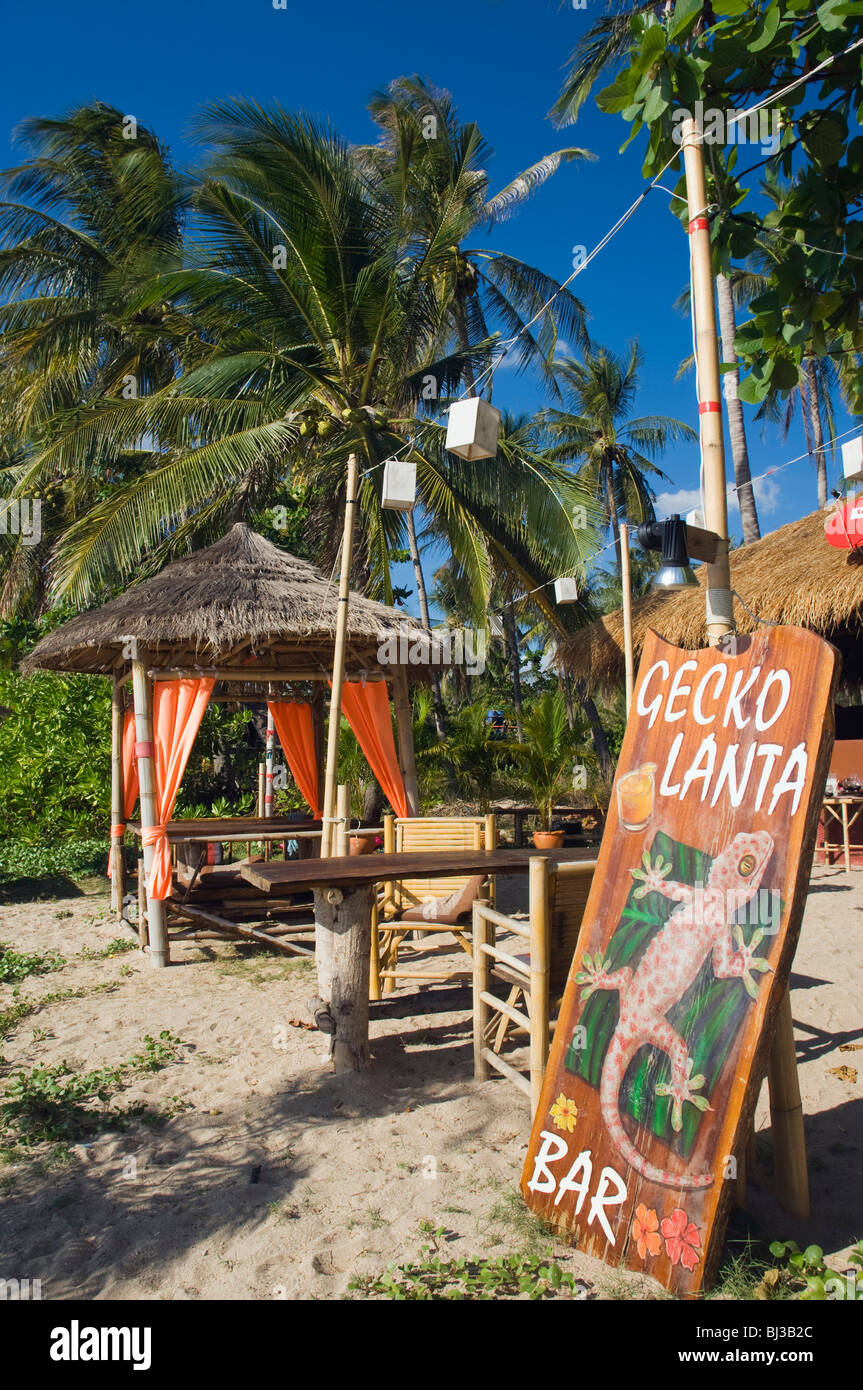 Gecko Bar, palm beach, Klong Khong Beach, Ko Lanta or Koh Lanta island,  Krabi, Thailand, Asia Stock Photo - Alamy