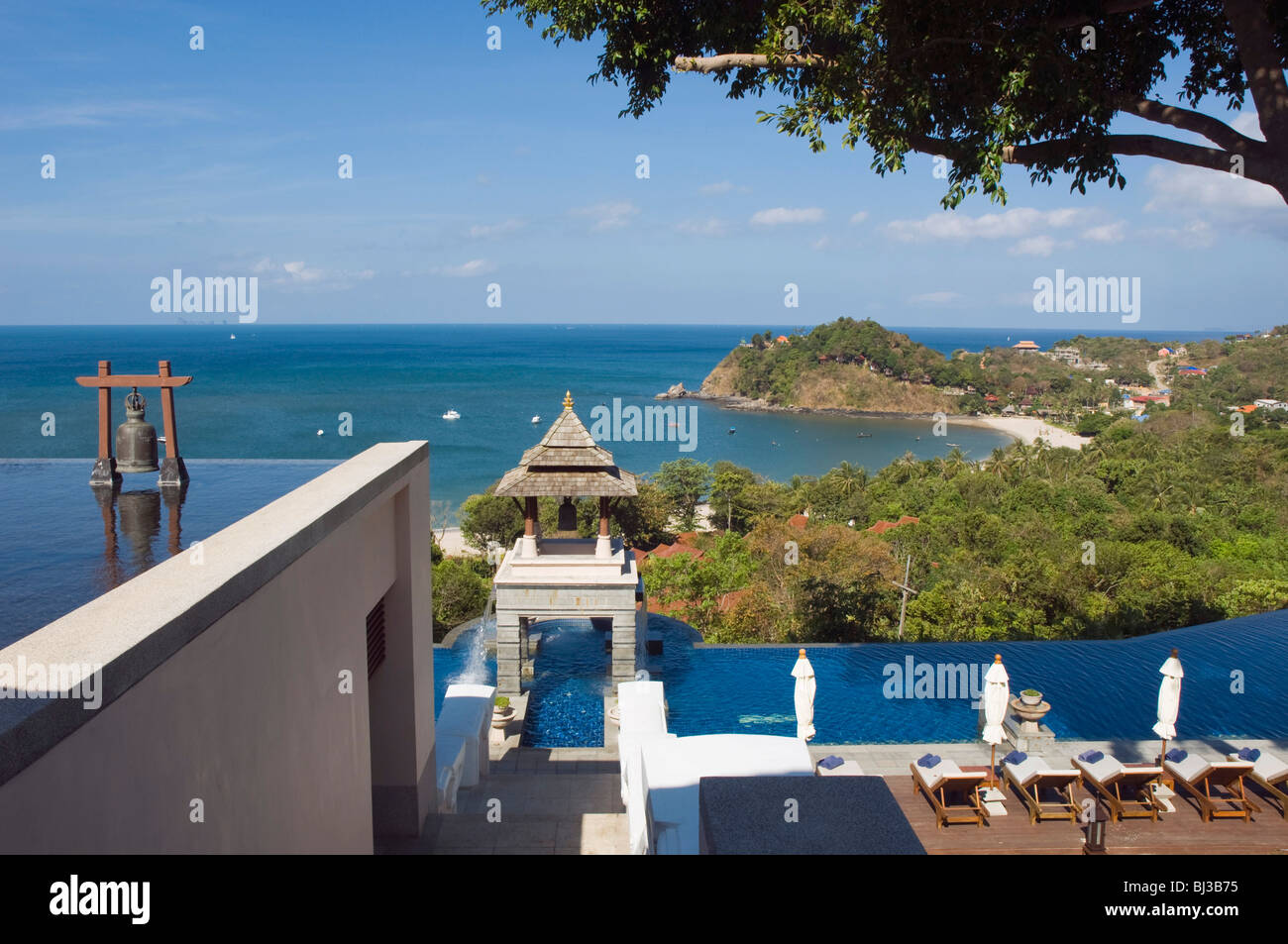 Pool, luxury hotel Pimalai Resort, Kantiang Beach, Ko Lanta or Koh Lanta island, Krabi, Thailand, Asia Stock Photo