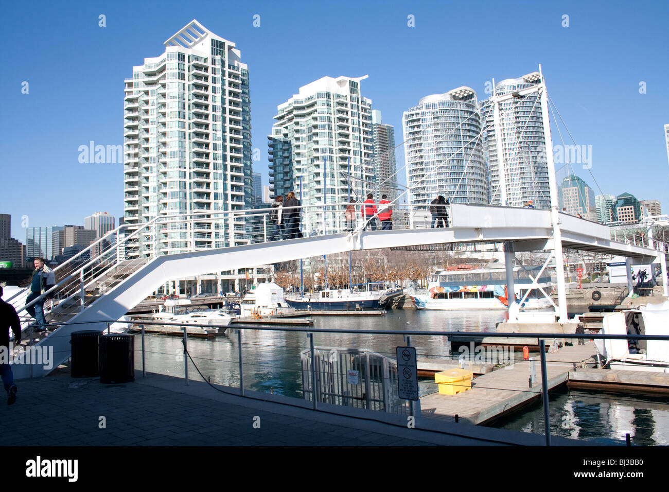 View of Luxury condo residential buildings in front of lake ontario just right ...