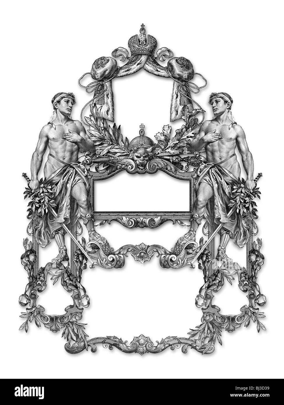 Two Frame Man Victorian frame vintage illustration man Black and White Stock Photos ...