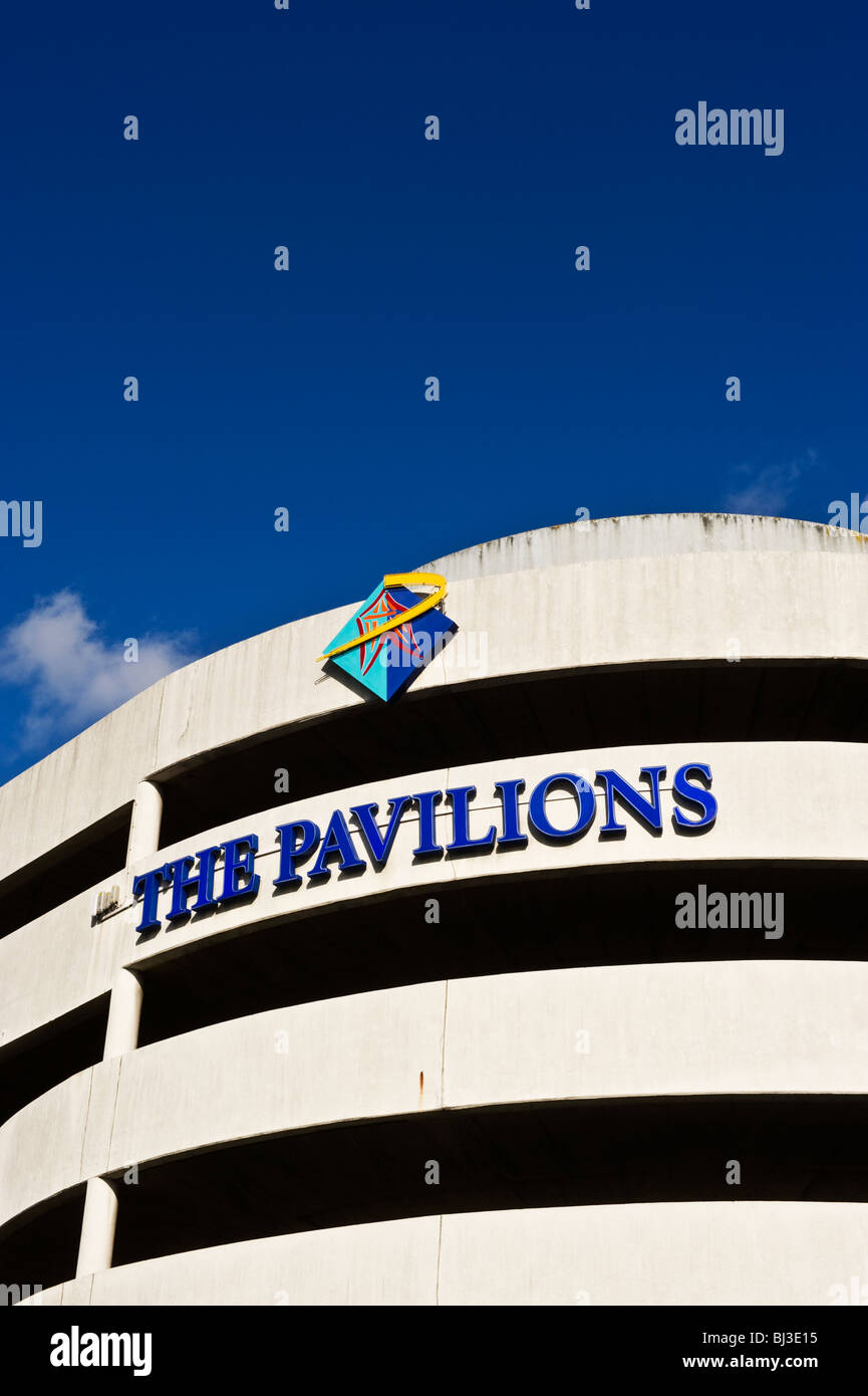 The Pavilions, a multi storey car park building in Uxbridge town centre West London Middlesex UK Stock Photo