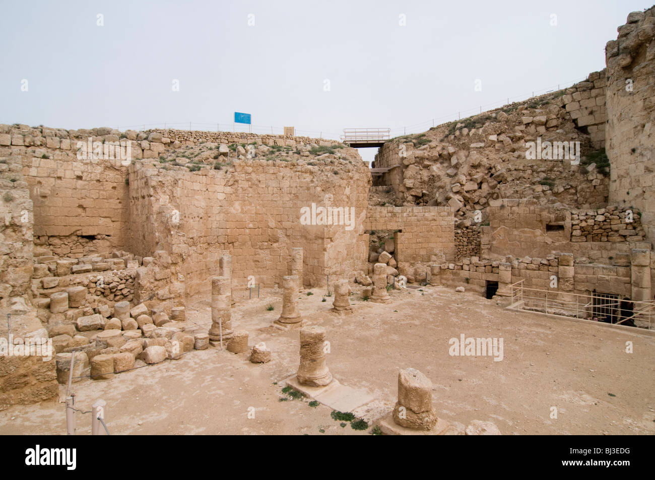 Israel, West Bank, Judaea, Herodion a castle fortress built by King Herod 20 B.C.E. Remains of the castle Stock Photo