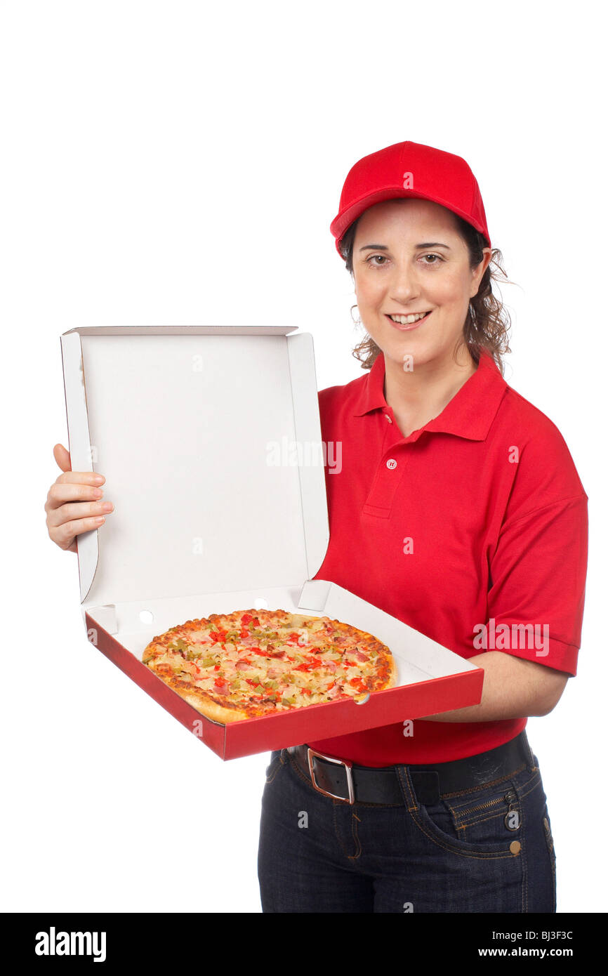 chubby pizza delivery girl