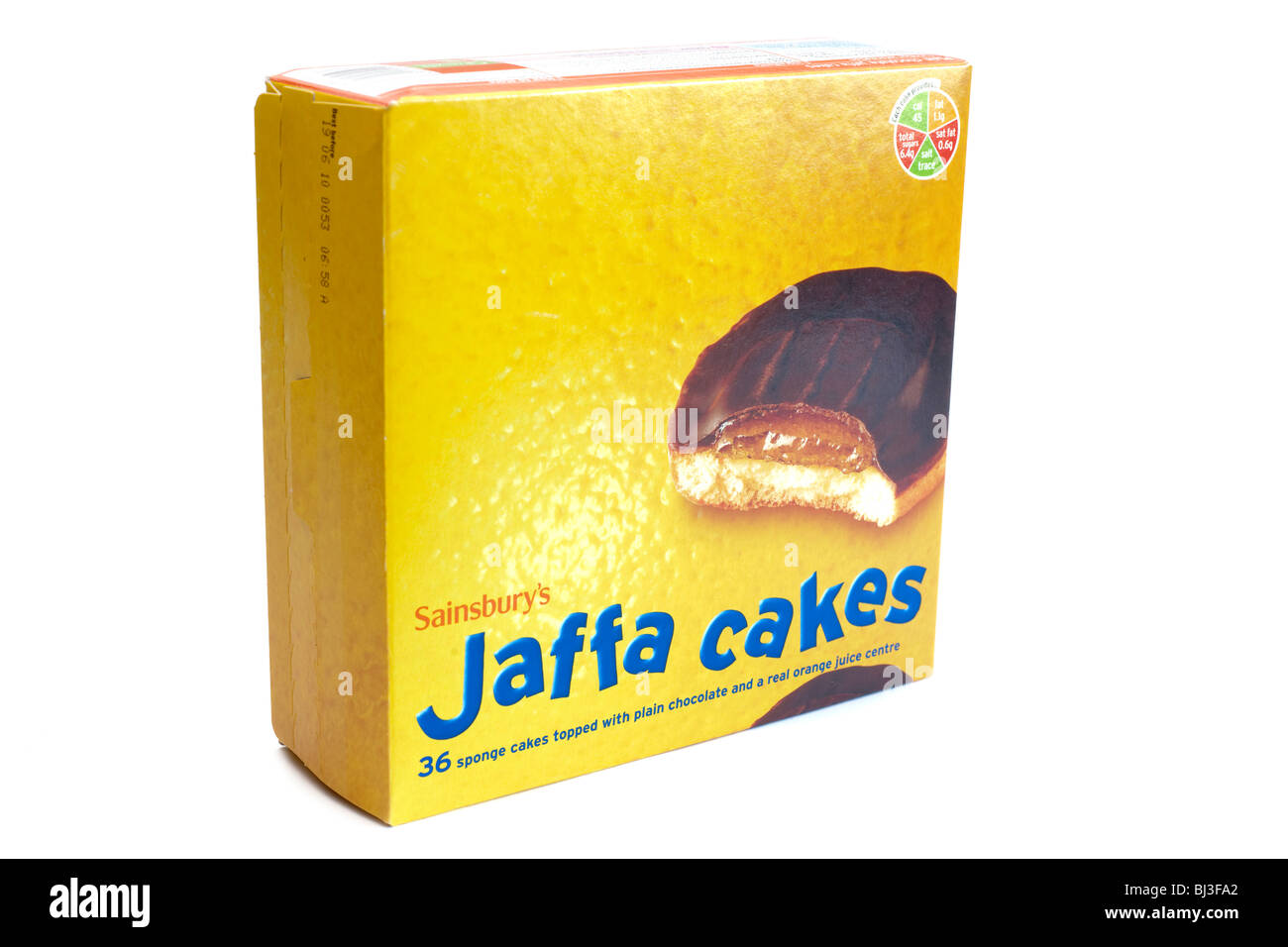 Yellow box containing 36 Jaffa Cakes Stock Photo Alamy