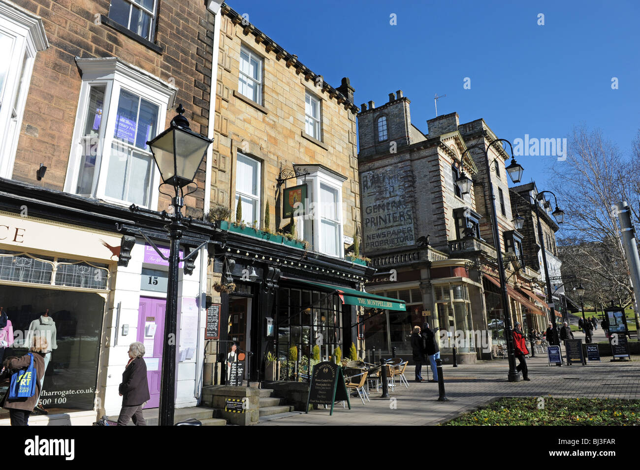 Montpellier Parade shops Harrogate North Yorkshire England Uk Stock