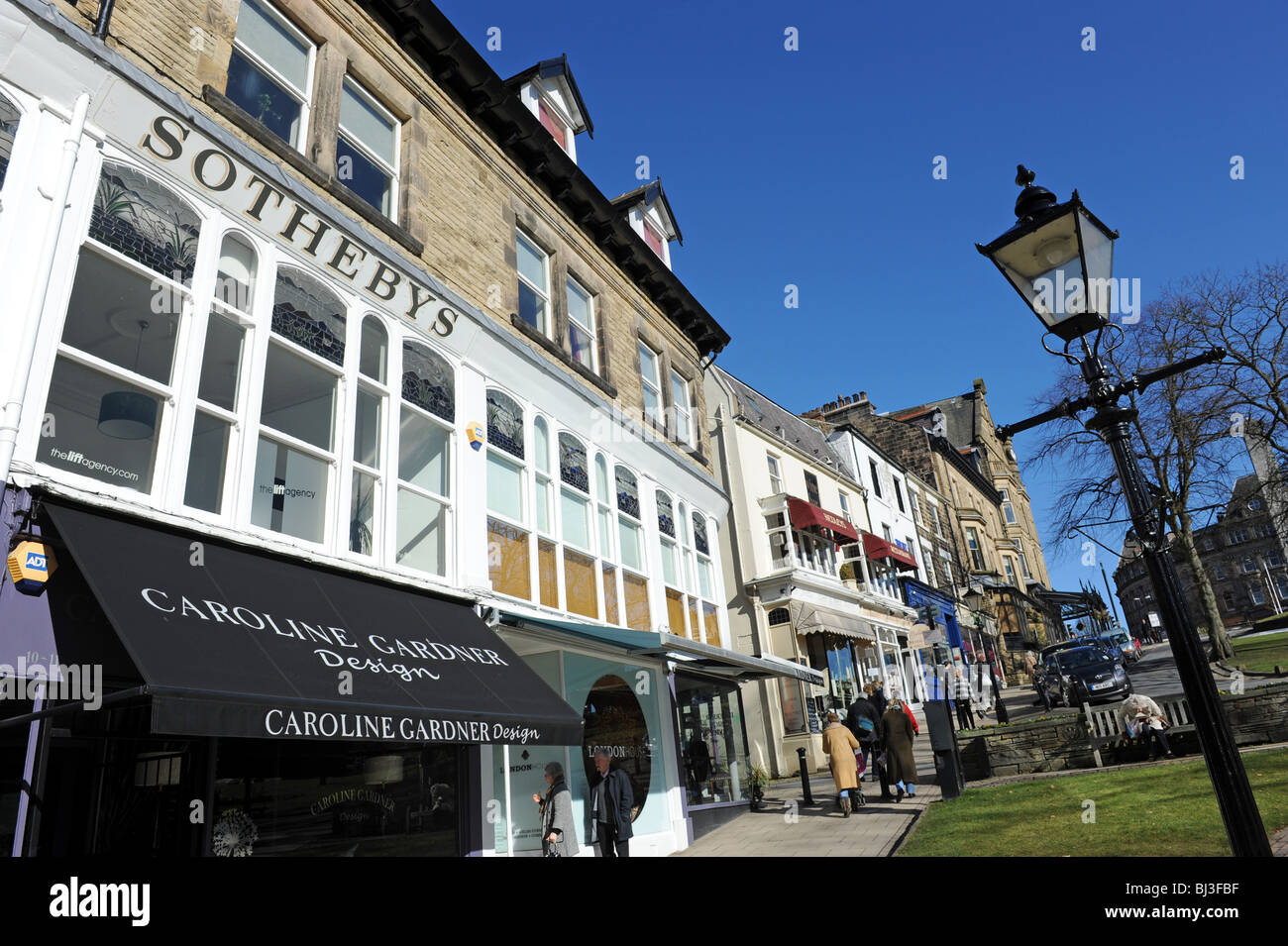 Montpellier Parade shops Harrogate North Yorkshire England Uk Stock