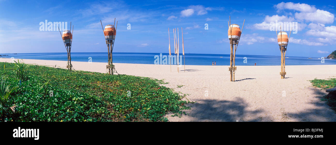 Lanterns on Kantiang Beach, island of Ko Lanta, Koh Lanta, Krabi, Thailand, Asia Stock Photo