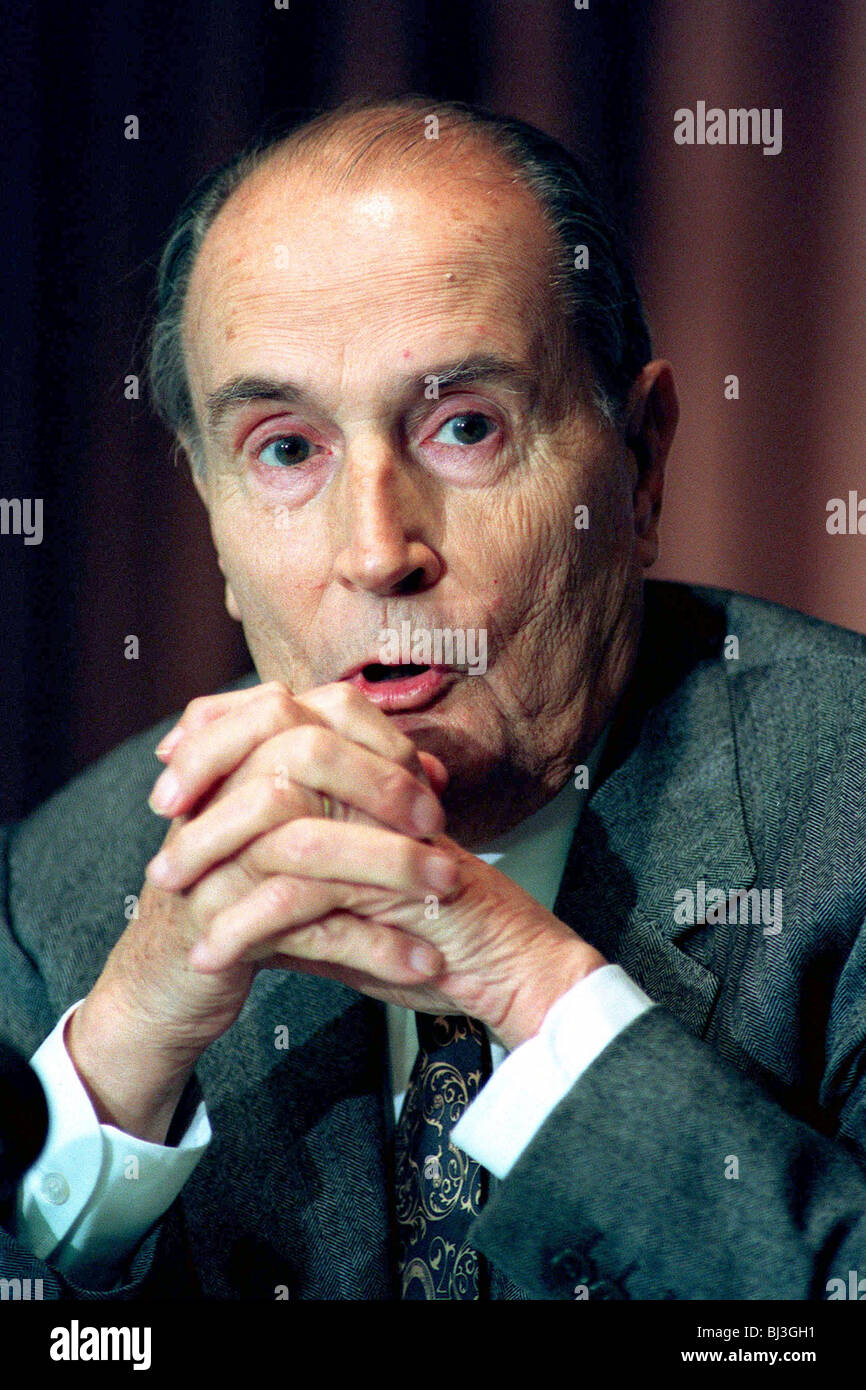 FRANCOIS MITTERRAND PRESIDENT OF FRANCE 04 February 1994 Stock Photo