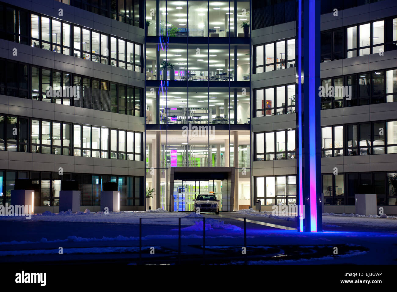 SAP headquarters, Walldorf, Germany. night shot, building, it-company, business software, Stock Photo