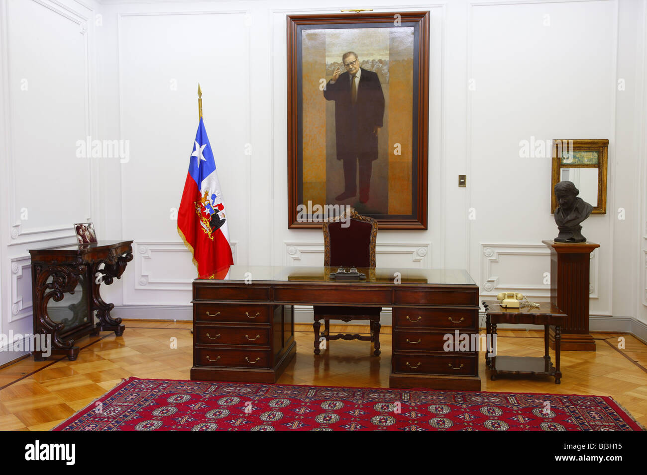 Offices of Salvador Allende, Santiago de Chile, Chile, South America Stock Photo