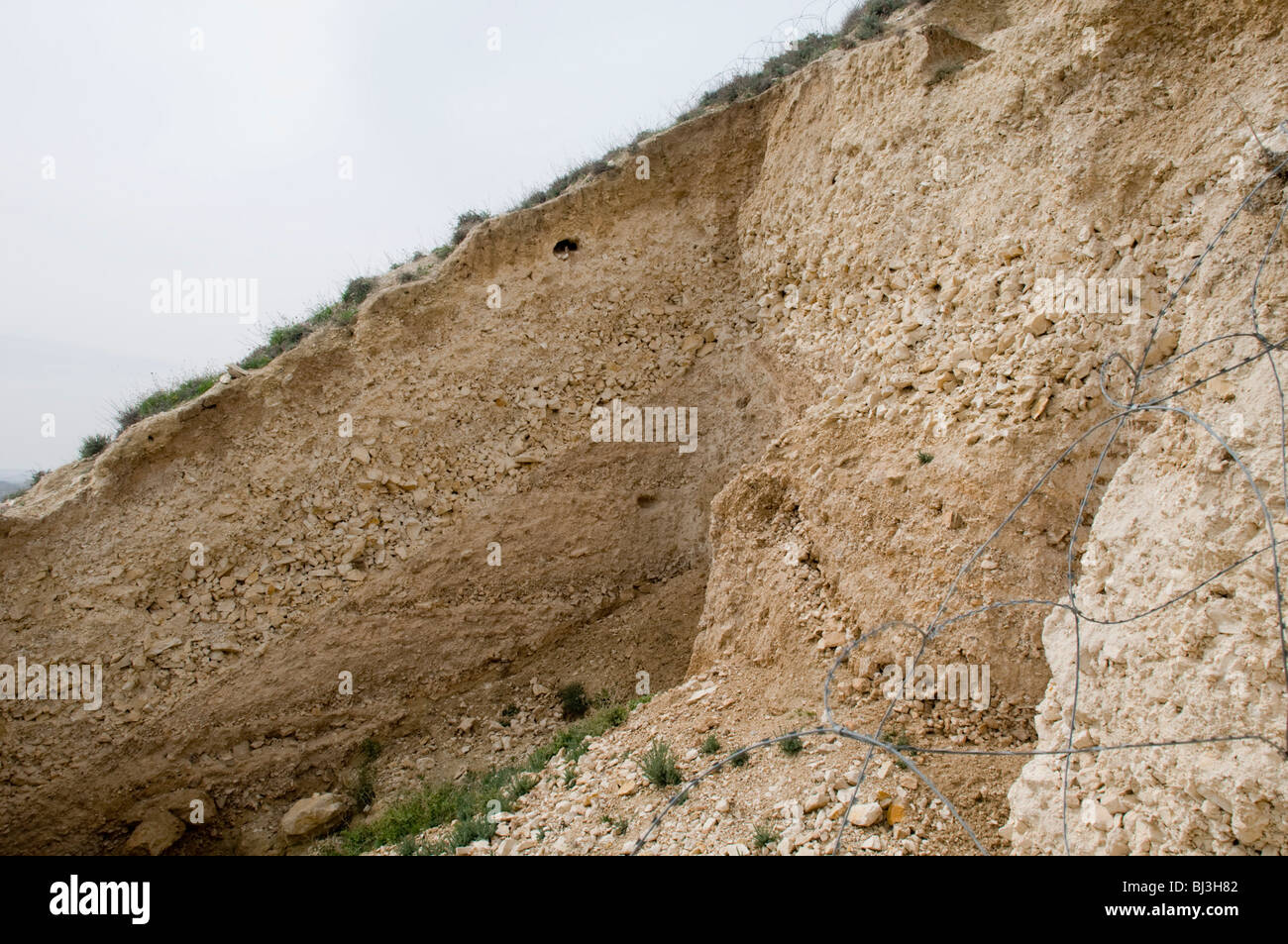 Israel, West Bank, Judaea, Herodion a castle fortress built by King Herod 20 B.C.E. an excavation in the man-made hill Stock Photo