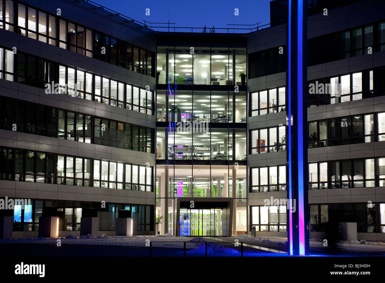 SAP headquarters, Walldorf, Germany. night shot, building, it-company, business software, Stock Photo