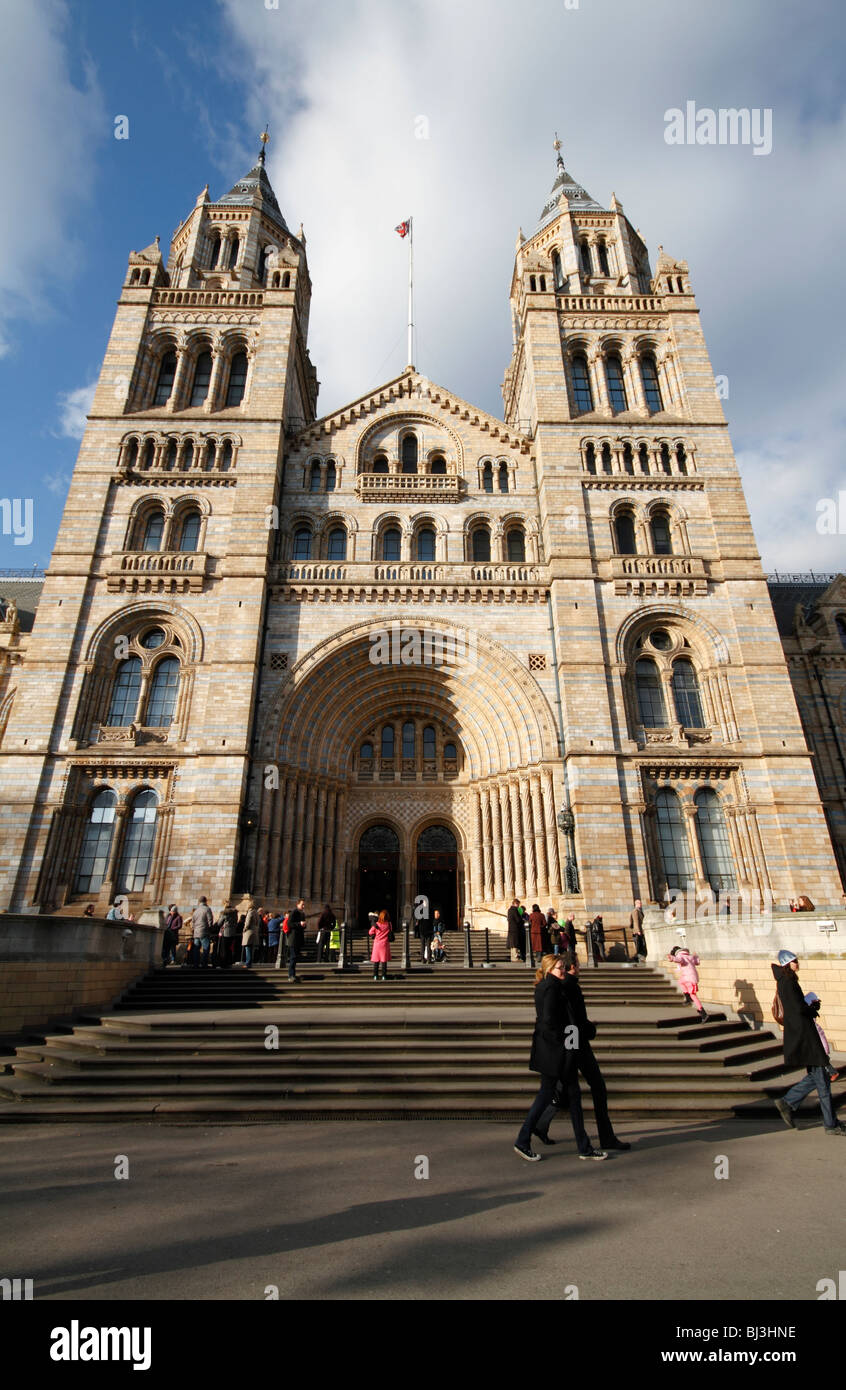 The entrance to the Natural History Museum, London Stock Photo