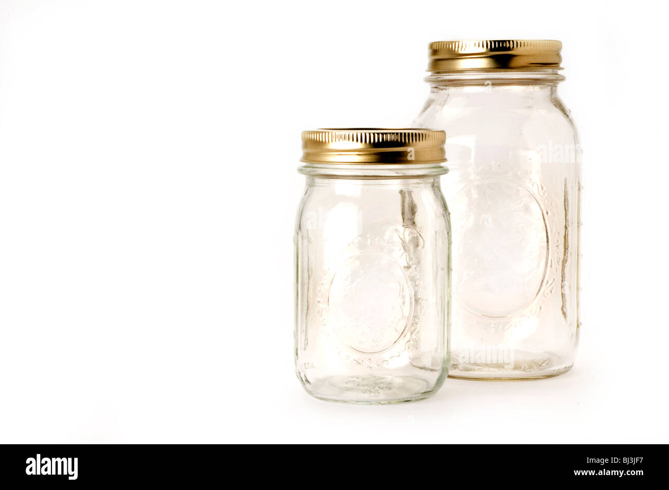 empty jars Stock Photo
