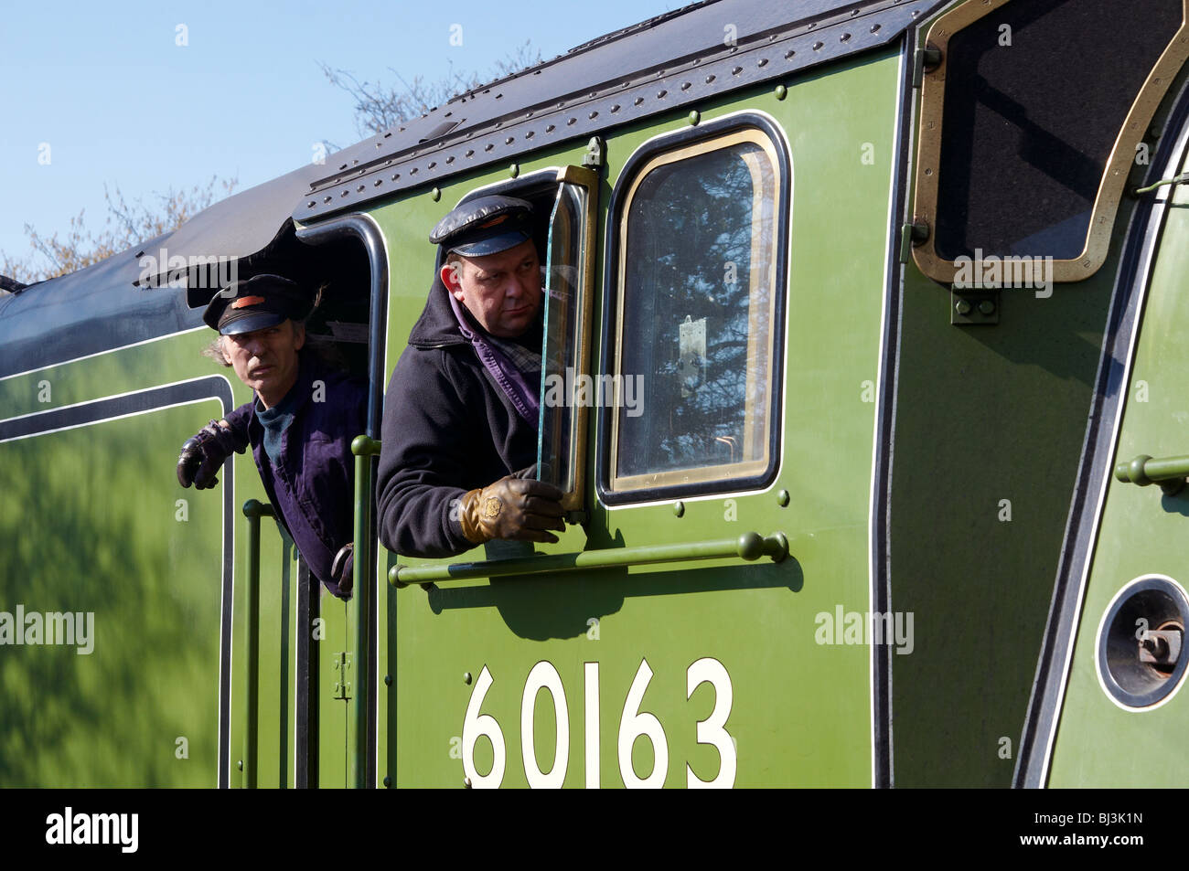 New Peppercorn Class A1 pacific steam loco at Ropley on the Mid-Hants Railway. Stock Photo