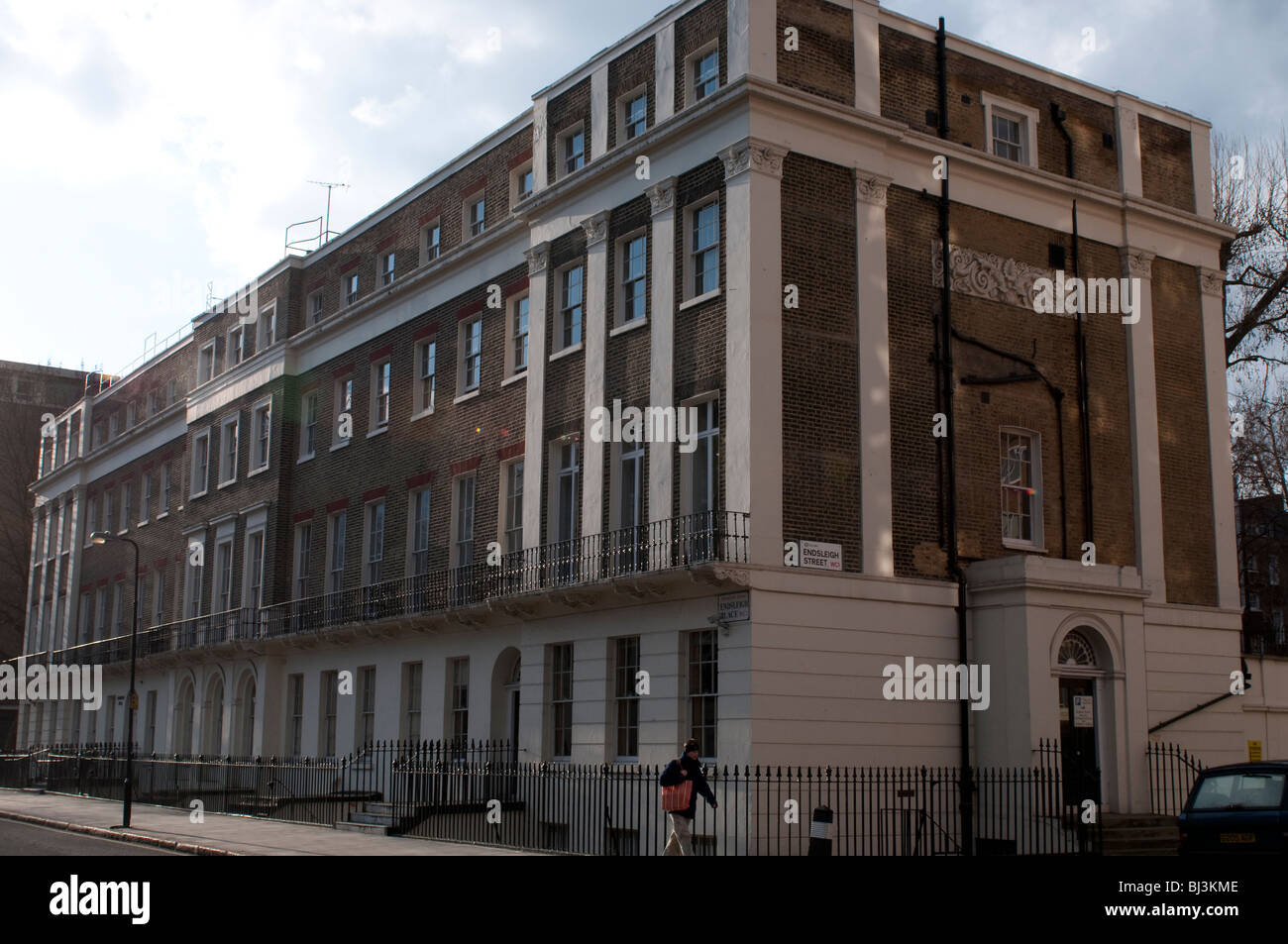 Building on the corner of Endsleigh Street and Endsleigh Place, Tavistock Square, Bloomsbury, Camden, London, UK Stock Photo