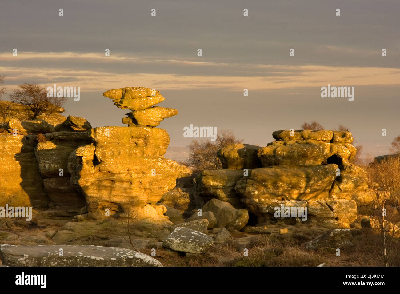 A formation in the millstone grit known as the Eagle, at Brimham Rocks