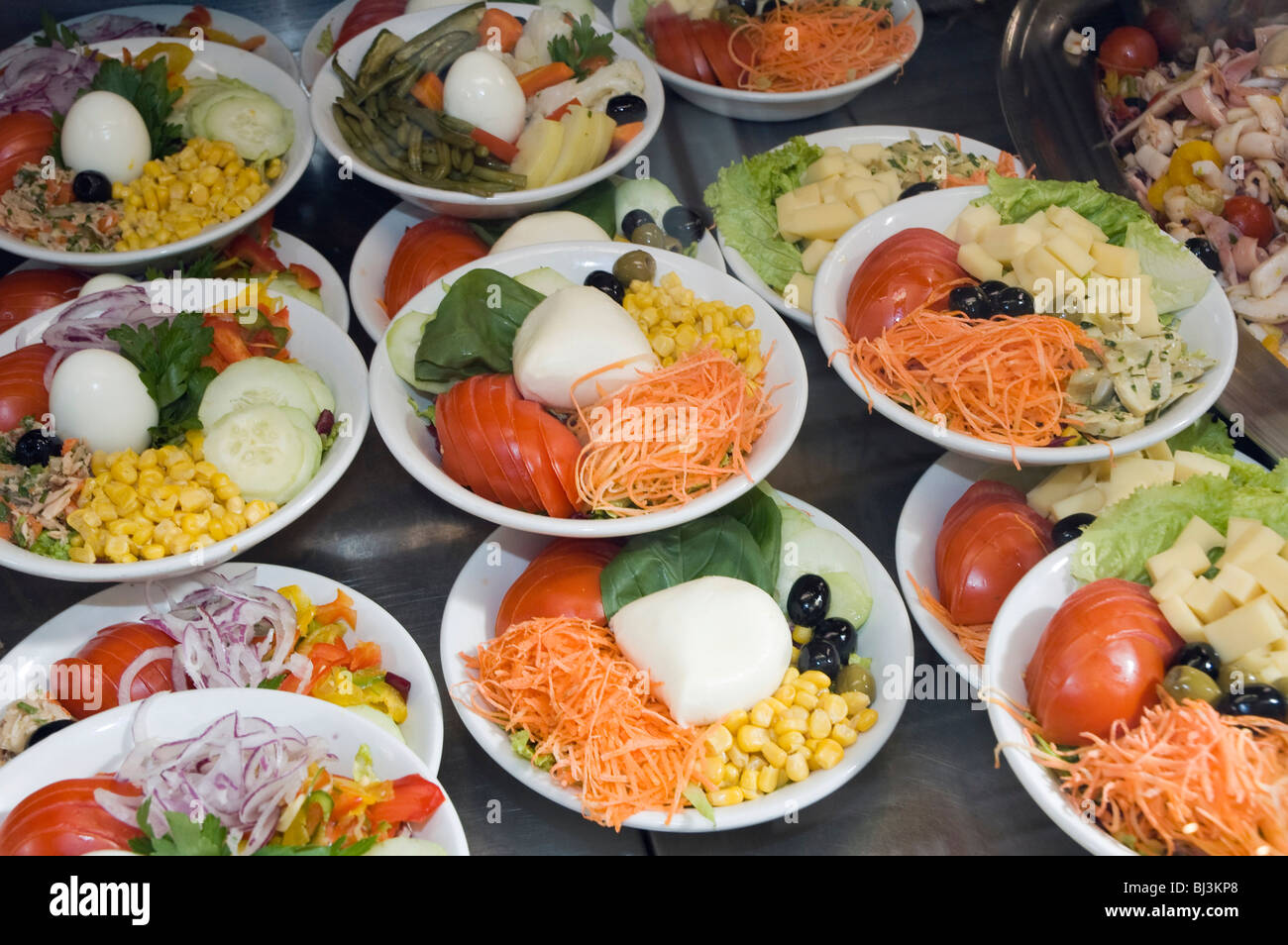 Salads, insalata mista, Florence, Tuscany, Italy, Europe Stock Photo